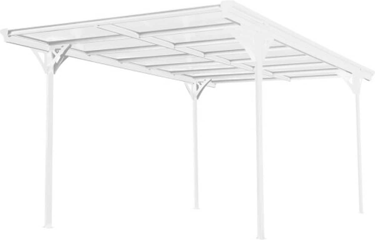 Westmann Aluminium carport met plat dak Helsinki - Wit - 503x305x232cm