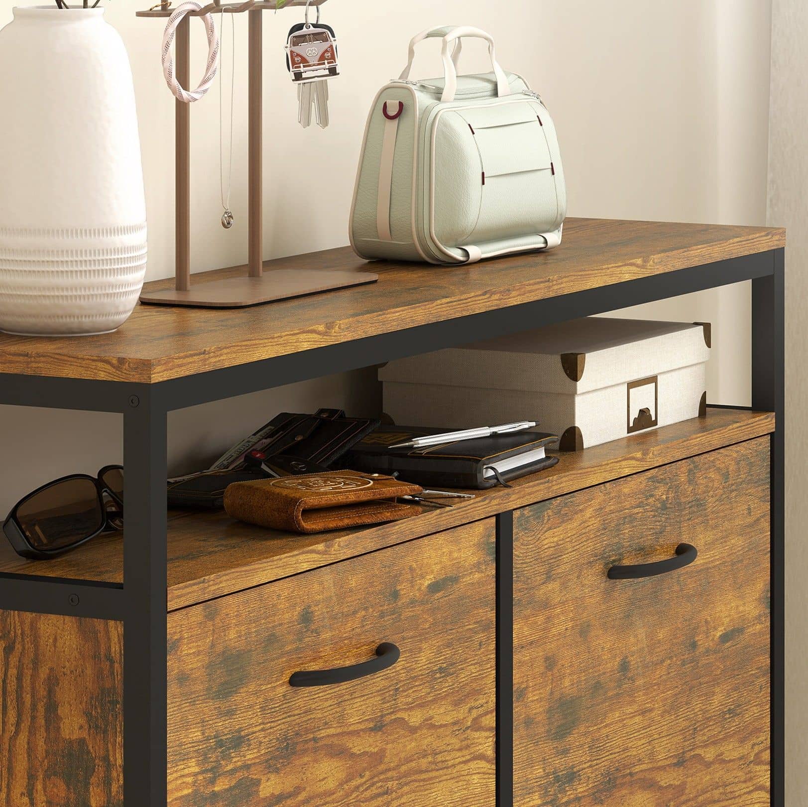 Homcom Schoenenkast met 4 klapladen voor 12-20 paar schoenen