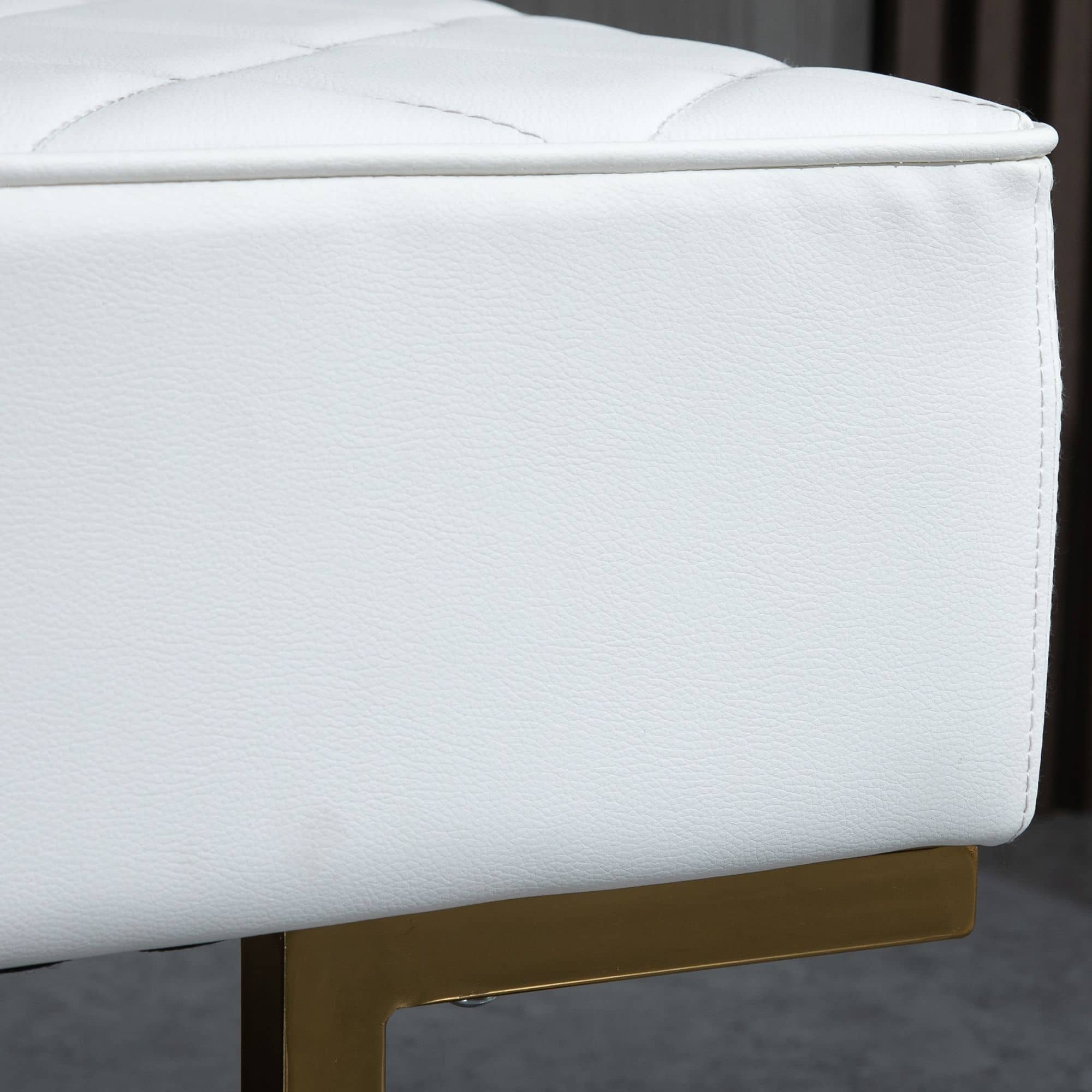 art deco hocker bankje poef creme