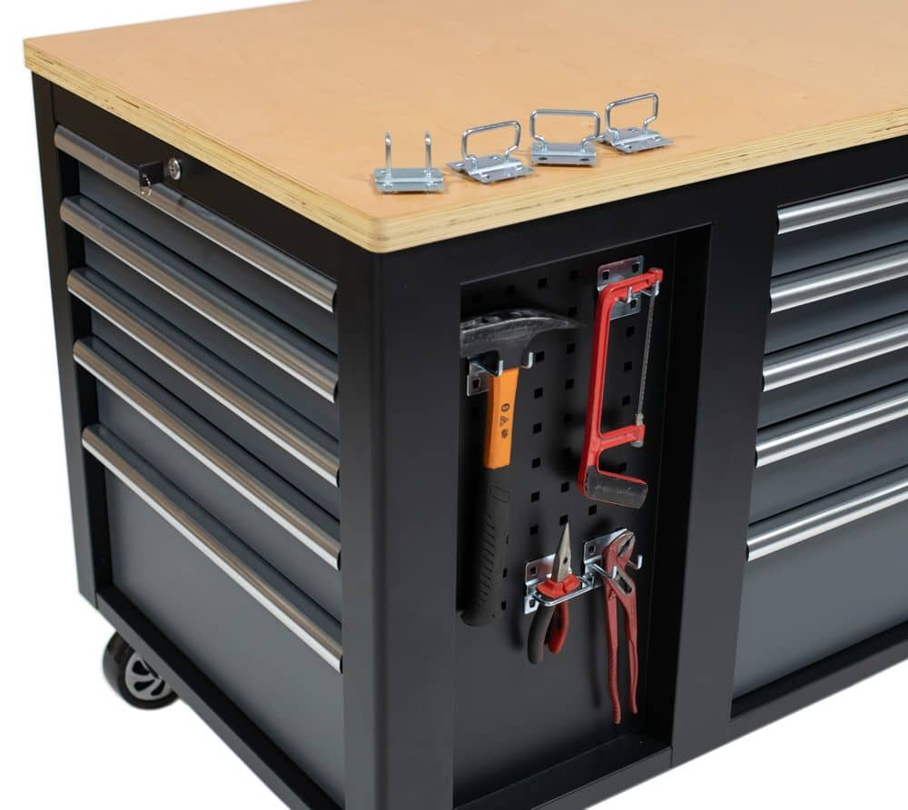 FEISTOS Hektor Mobiele werkbank - 114x73x89 cm - Zwart
