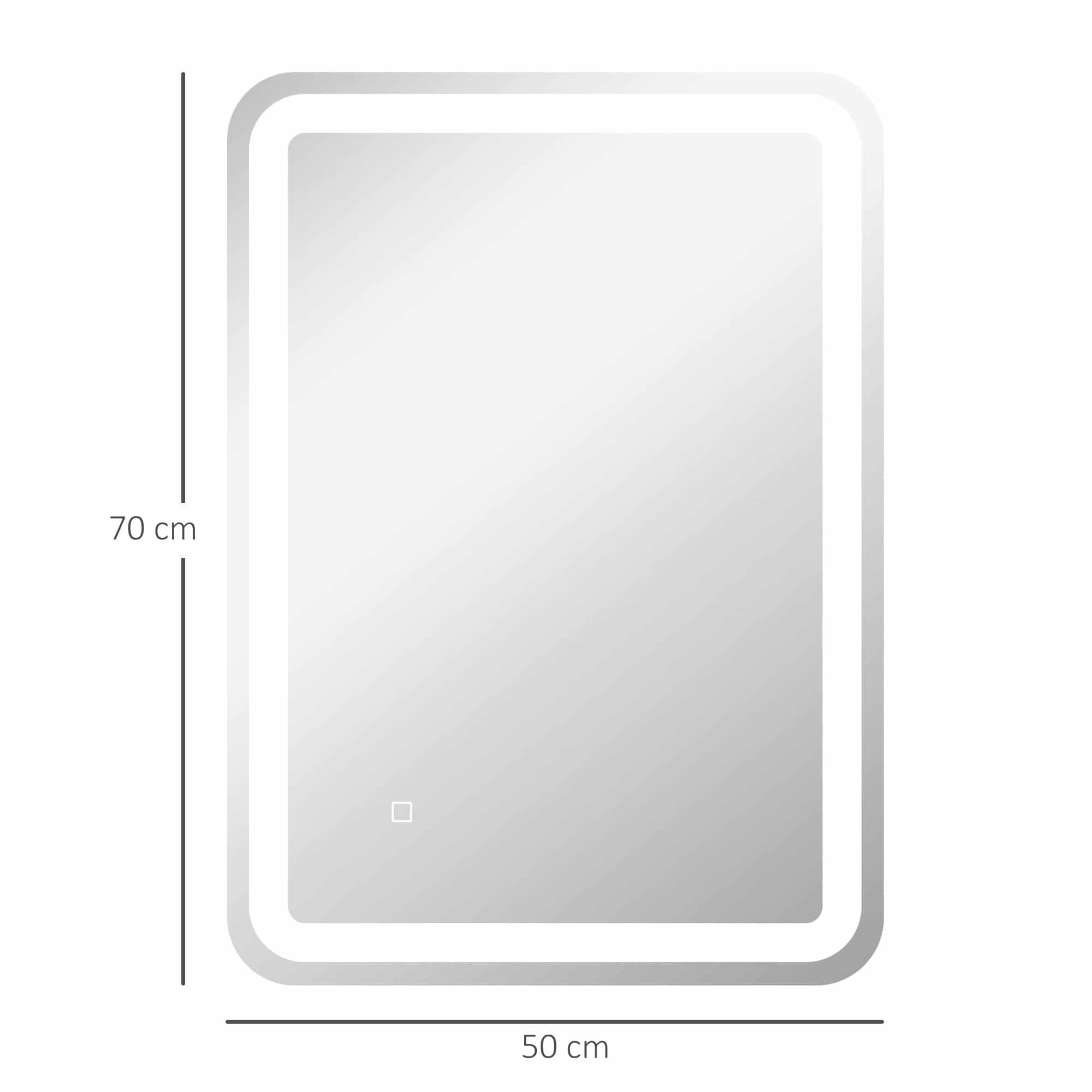 4goodz Badkamerspiegel 50x70 cm LED met Touchbediening 3 Lichtniveaus