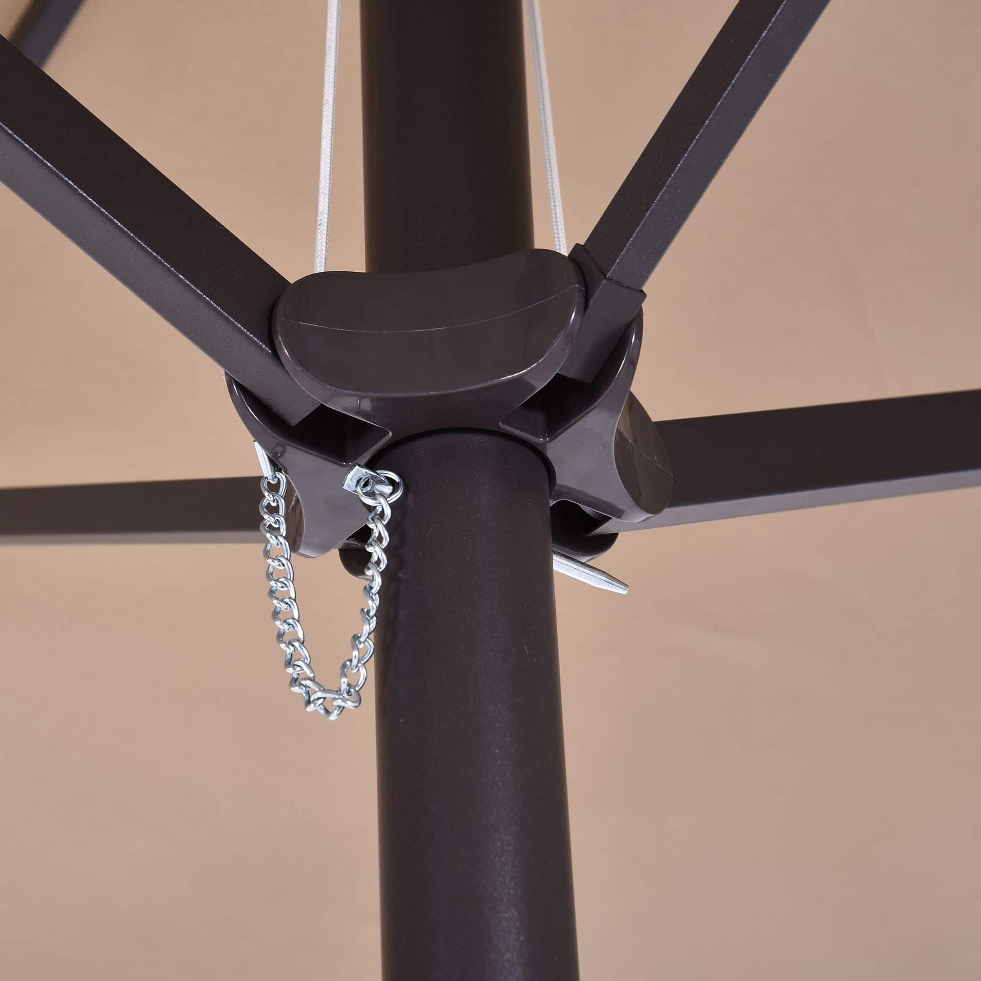 4goodz Duo-parasol 460x270 cm - brede XL Parasol - Bruin