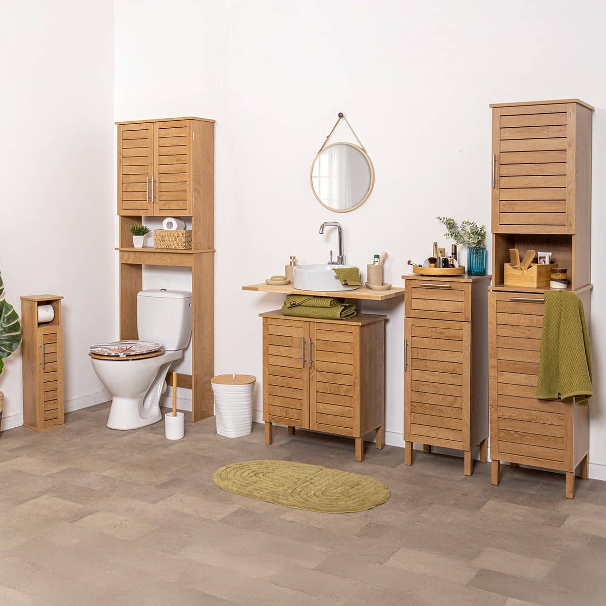 4bathroomz wastafelonderkast Bozen 60x30x70cm - Koloniaal