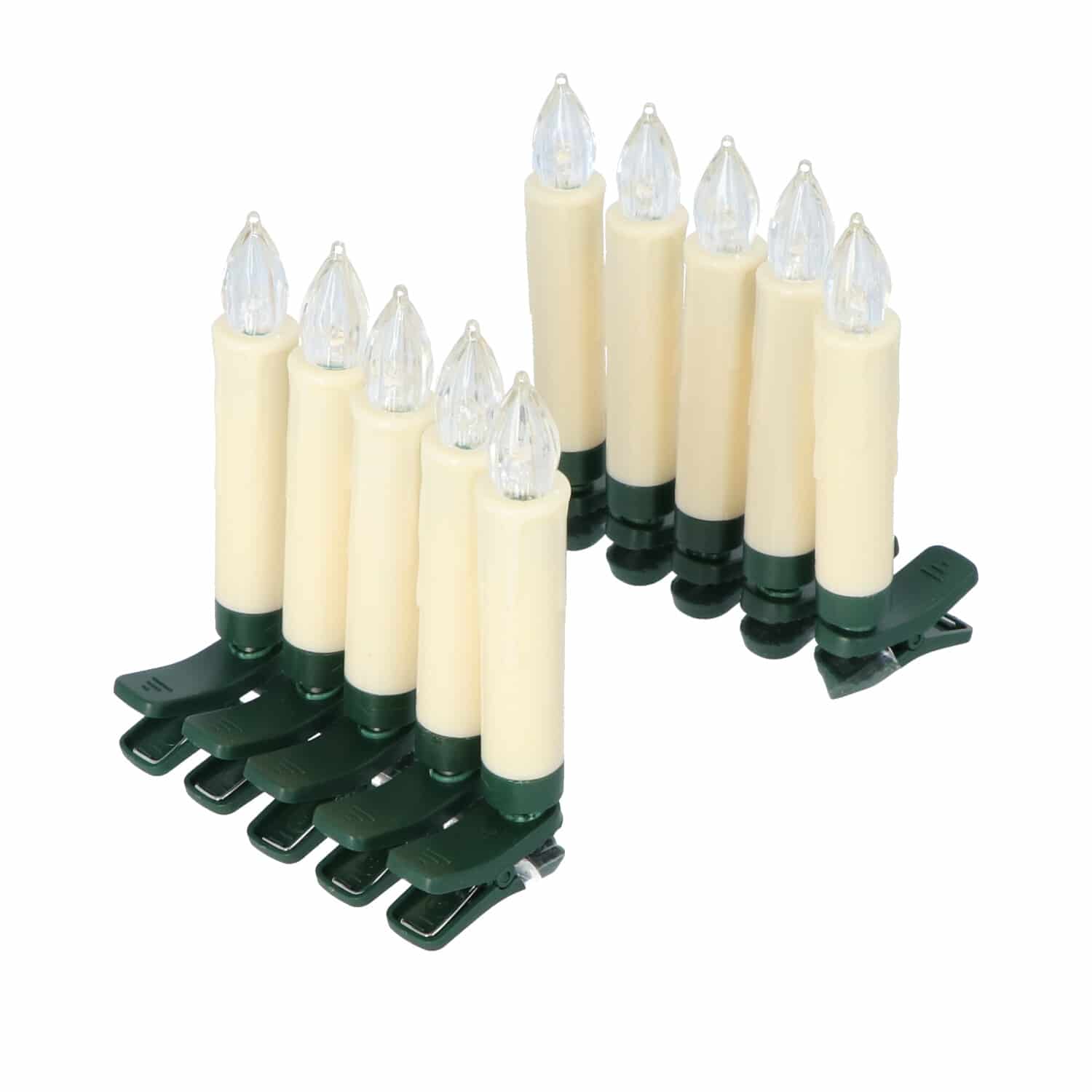 Hanse® 10 stuks Draadloze LED Kerstverlichting op batterij met Timer en Afstandsbediening