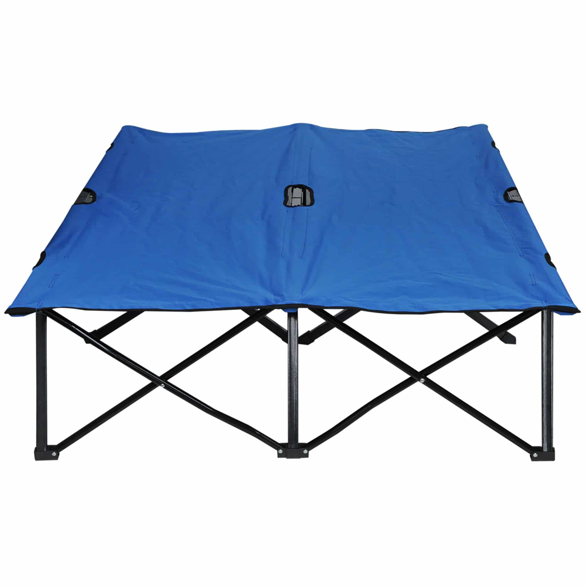 4goodz Outsunny Opvouwbaar Campingbed extra Breed, Veldbed 125x193cm