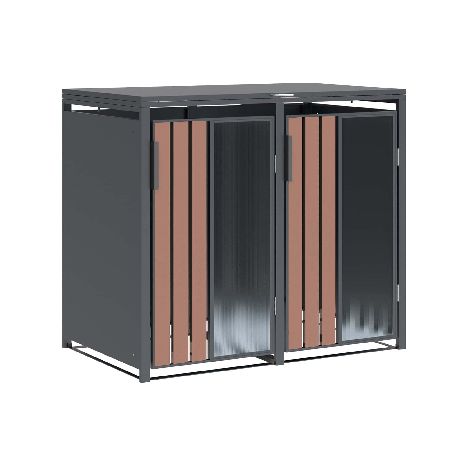 Westmann Status-2 Metalen Containerombouw voor 2 kliko's - Houtlook