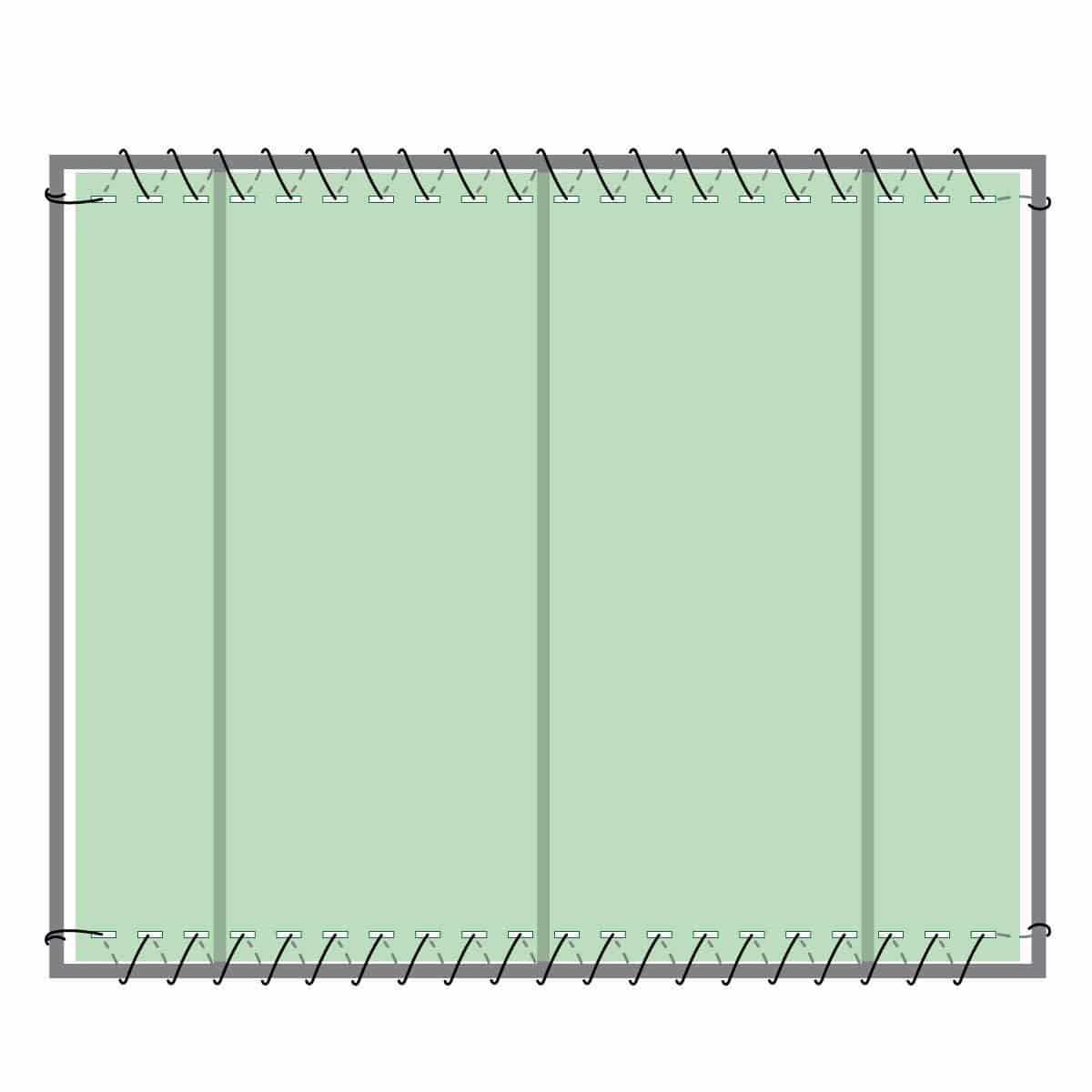 Hanse® Tuinscherm privacy scherm - 5 mtr lang, 180cm hoog - groen