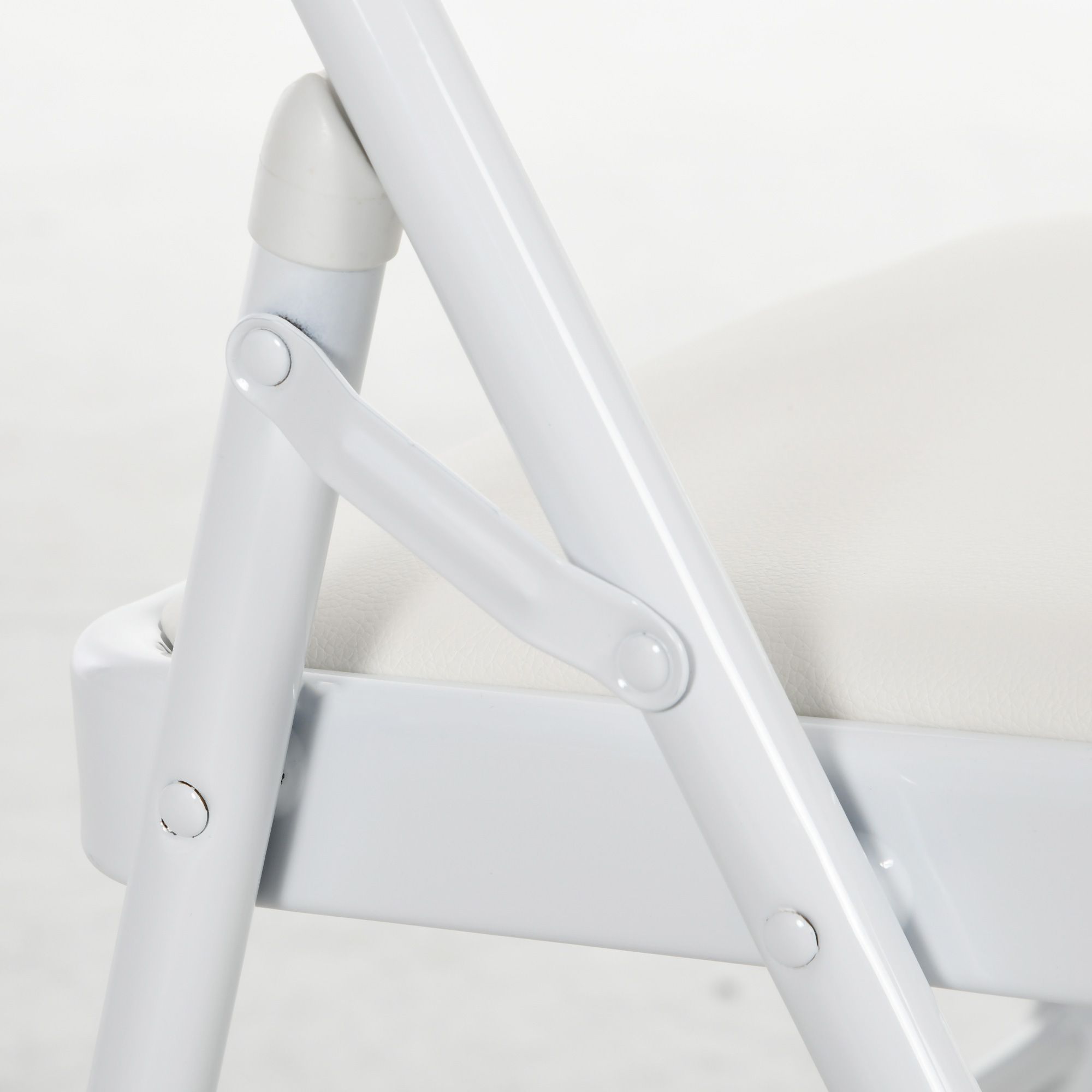 4 stuks Stevige Klapstoelen van Kunststof max 120 kg - Wit