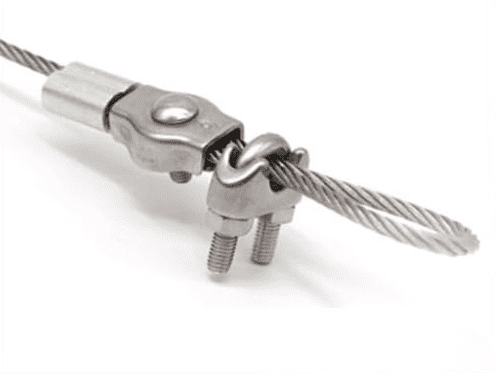 4toolz® Staaldraadklem 10mm RVS – 10 stuks