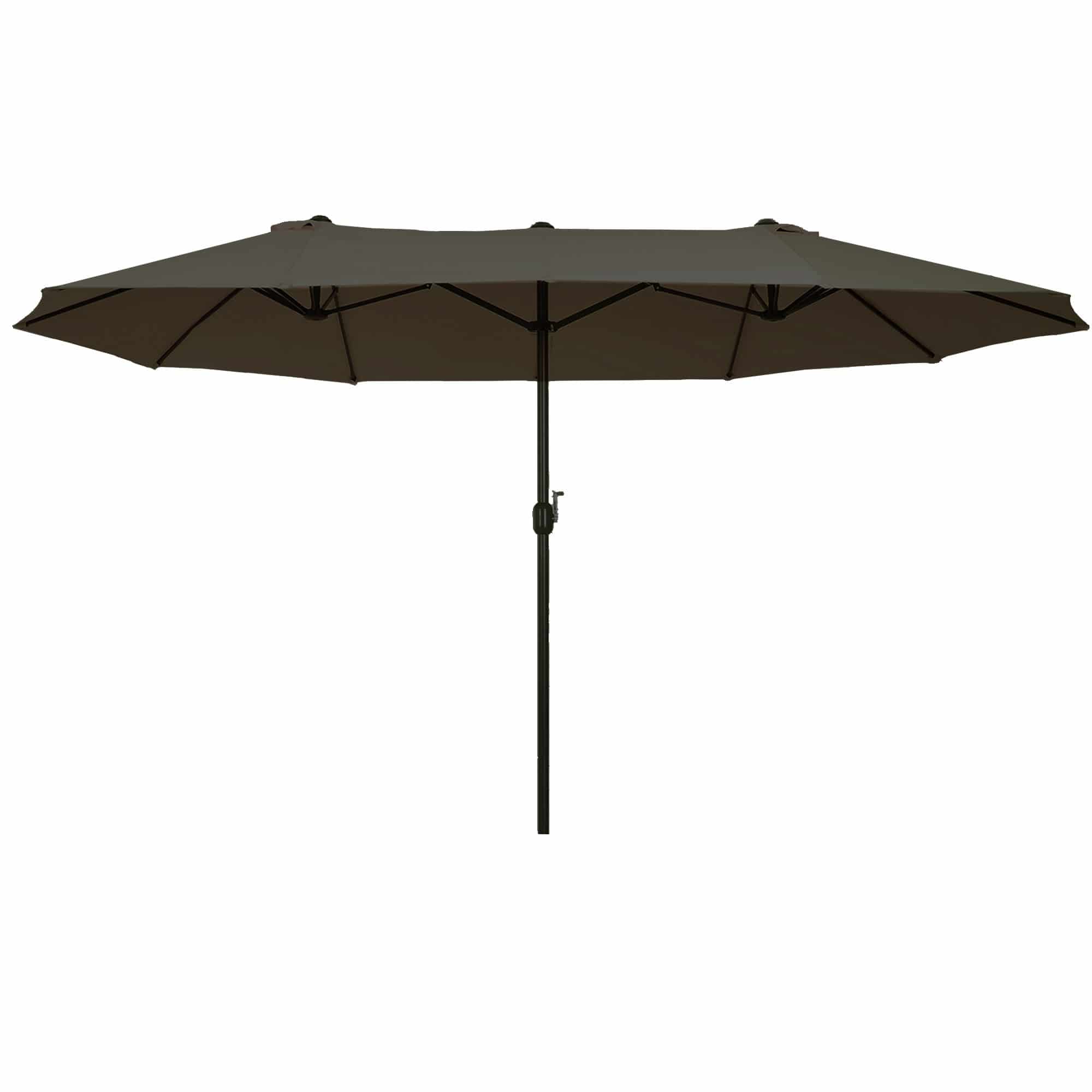 4goodz Duo-parasol 460x270 cm - brede XL Parasol - Grijs