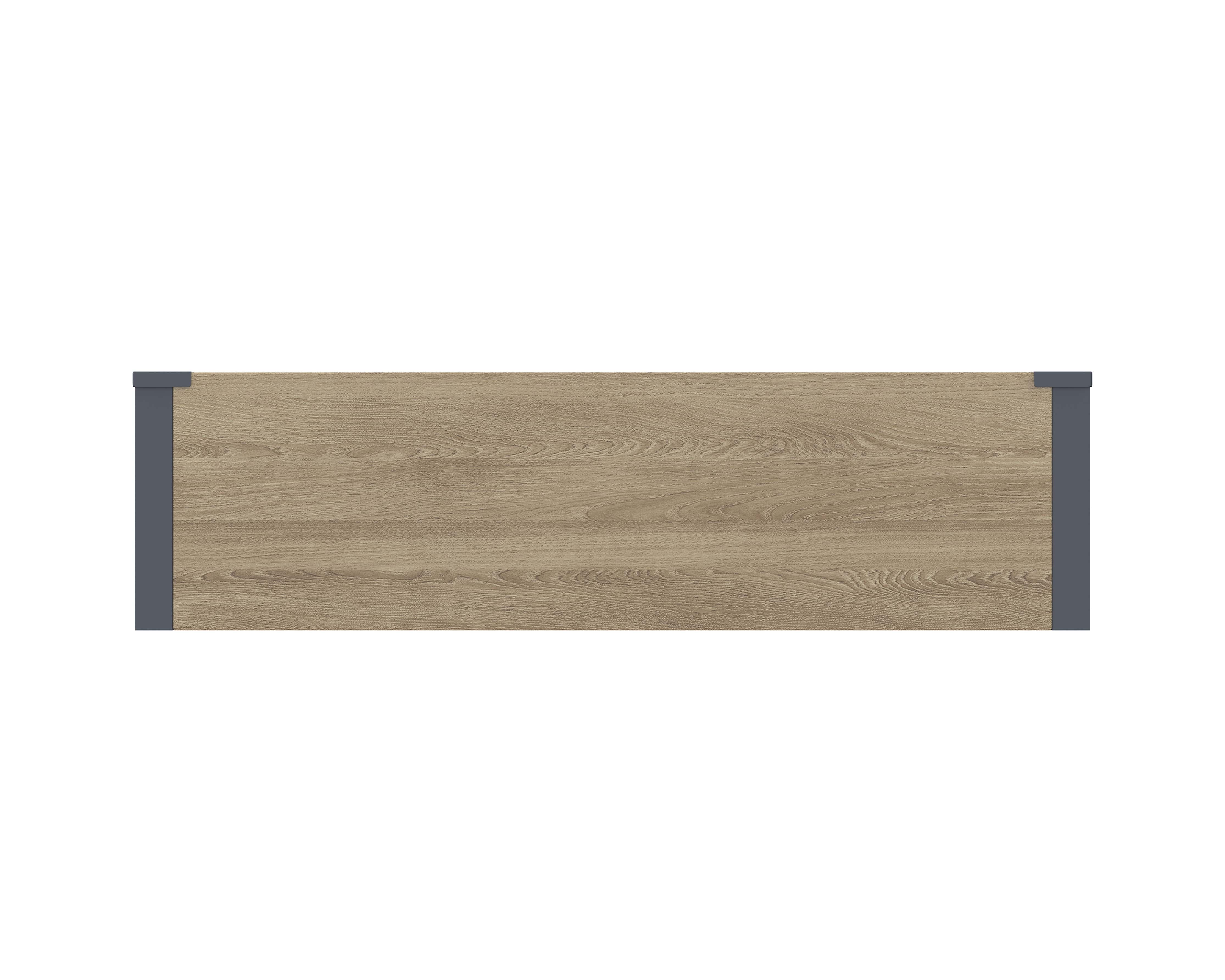 Westmann Talus M - Metalen Plantenbak met bodem 100x25x27 cm - Houtlook