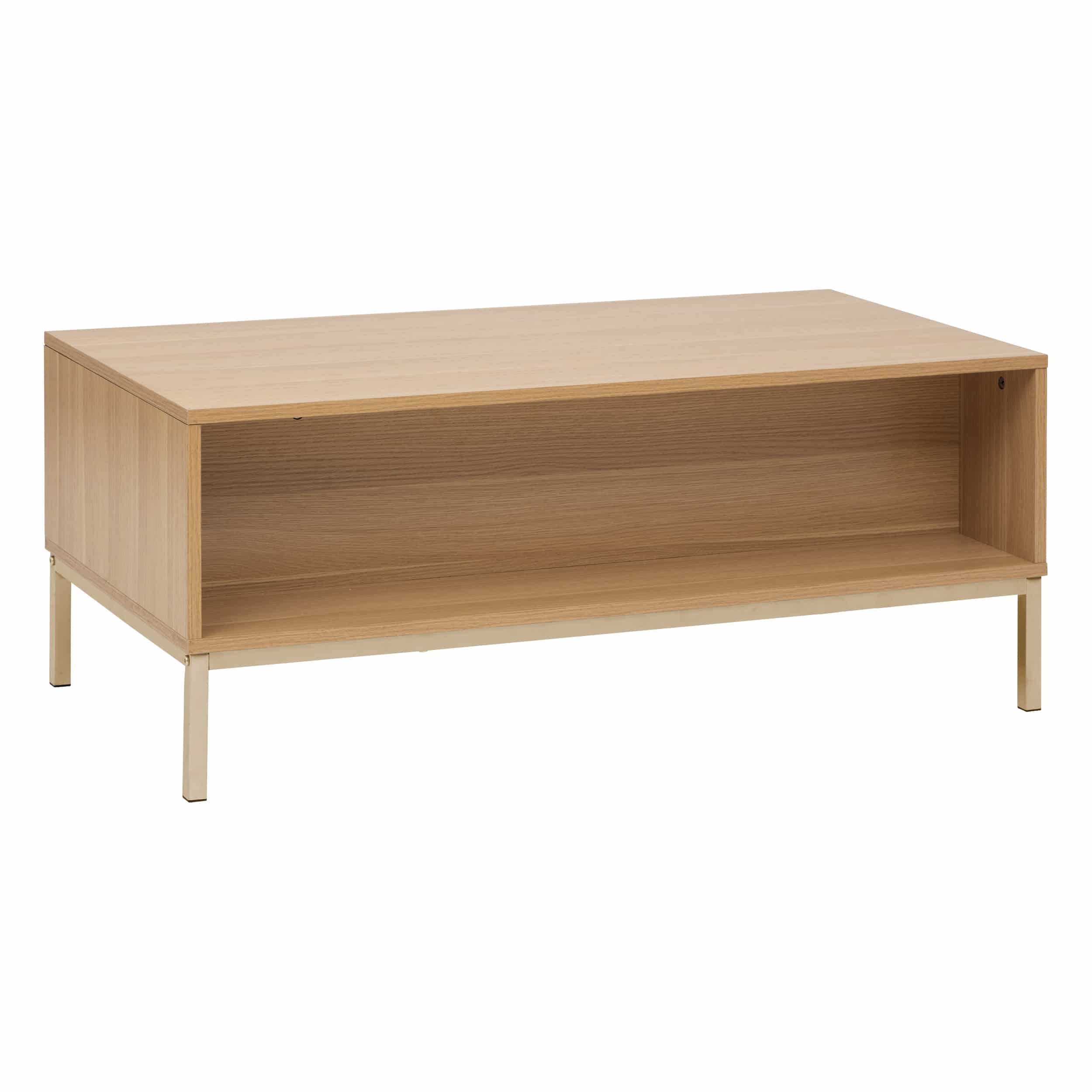 Koffietafel Salontafel Tasso - Houten salontafel met panelen - 50x100x40 cm