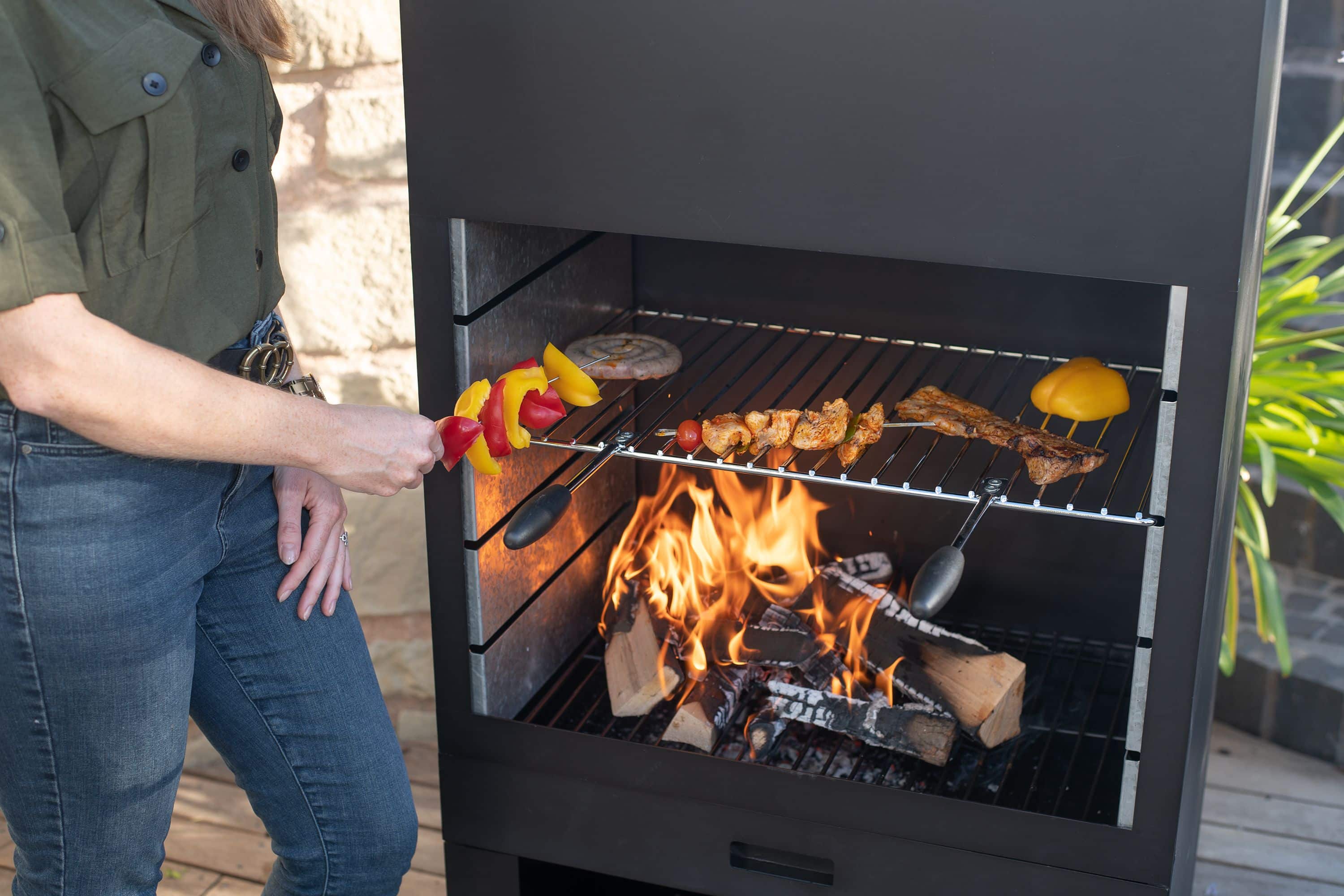 Westmann Barbecue en Open Haard Staal vuurkorf 41x70x229cm WMLG610-B