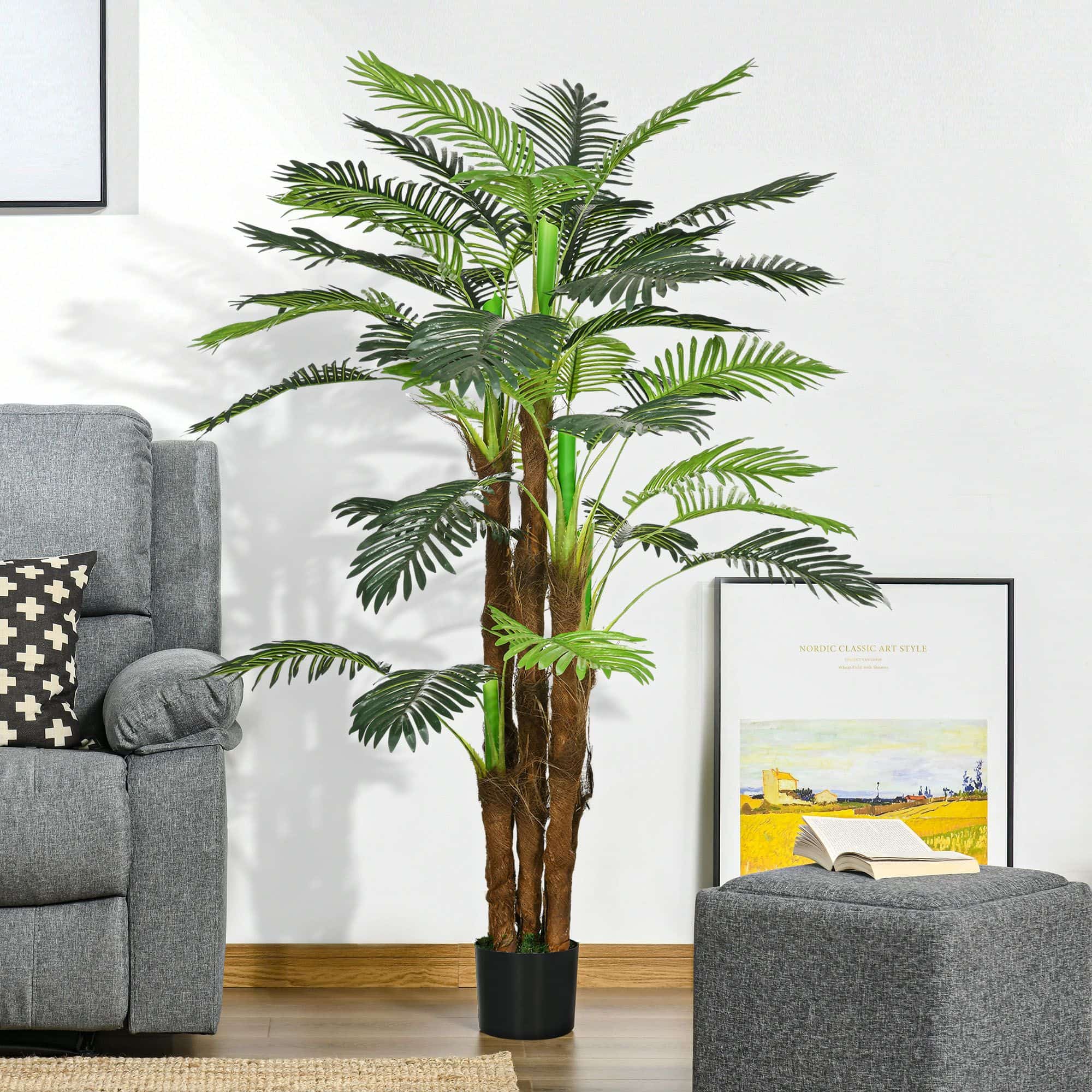 4goodz Kunstplant Kunstpalm 160 cm met 36 Takken