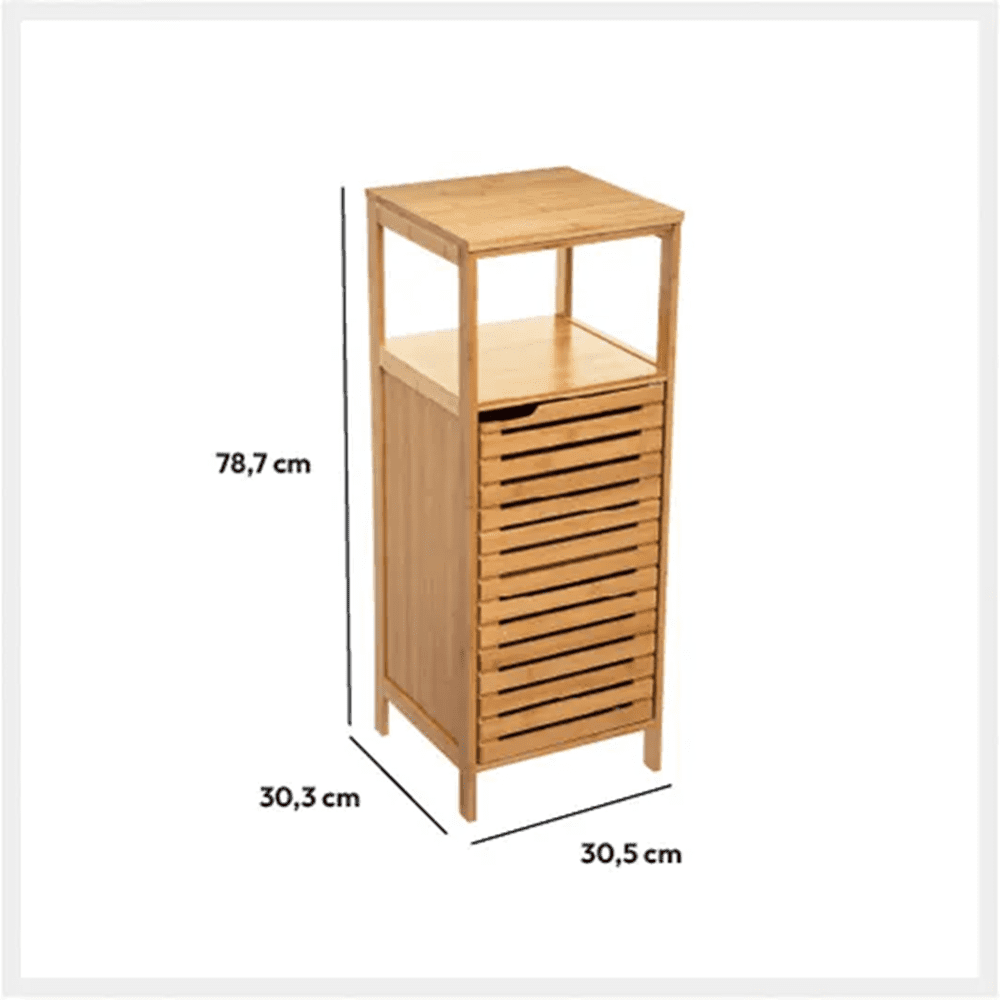 Bamboe Badkamerkast Sicela Halfhoog - 30x30x78 cm - Bruin