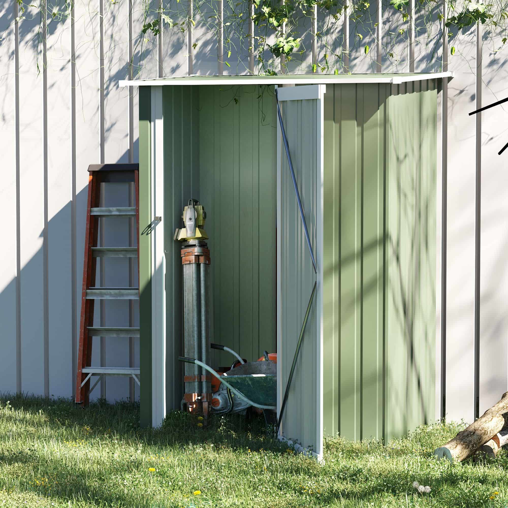 4goodz Outsunny Stalen Tuinkast Balkonkast 84x142x189 cm - Grijs