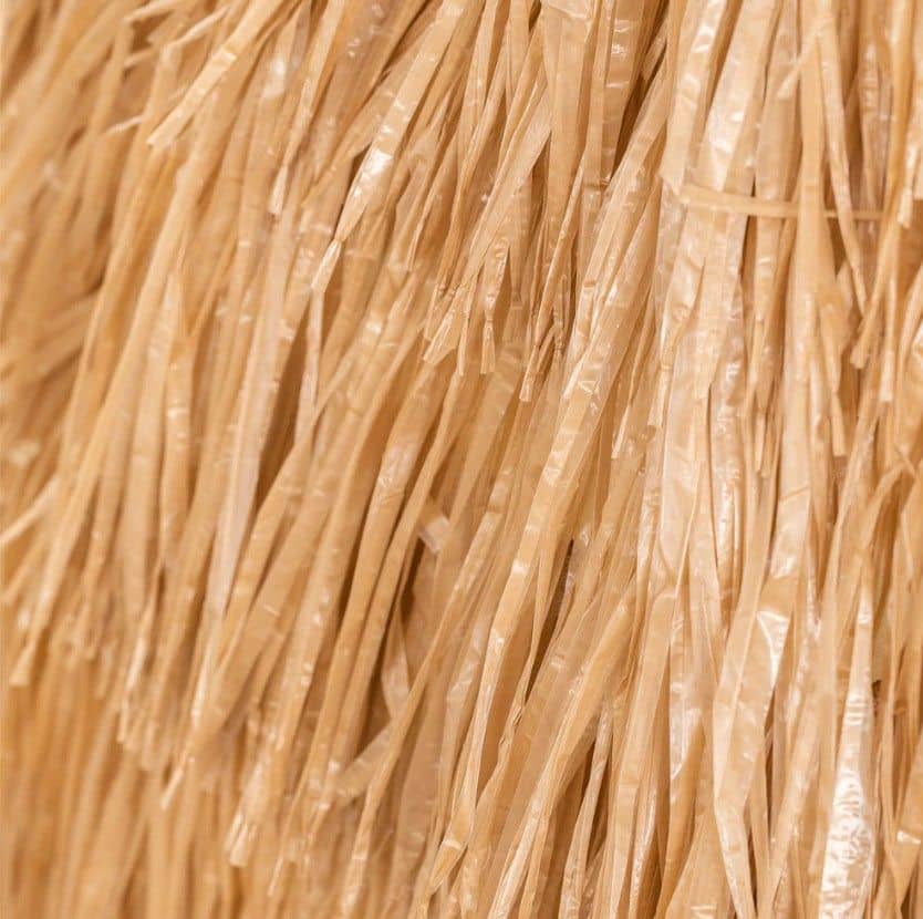 4goodz Raffia Parasol ⌀ 200 cm - Strandparasol met opbergtas - Bruin