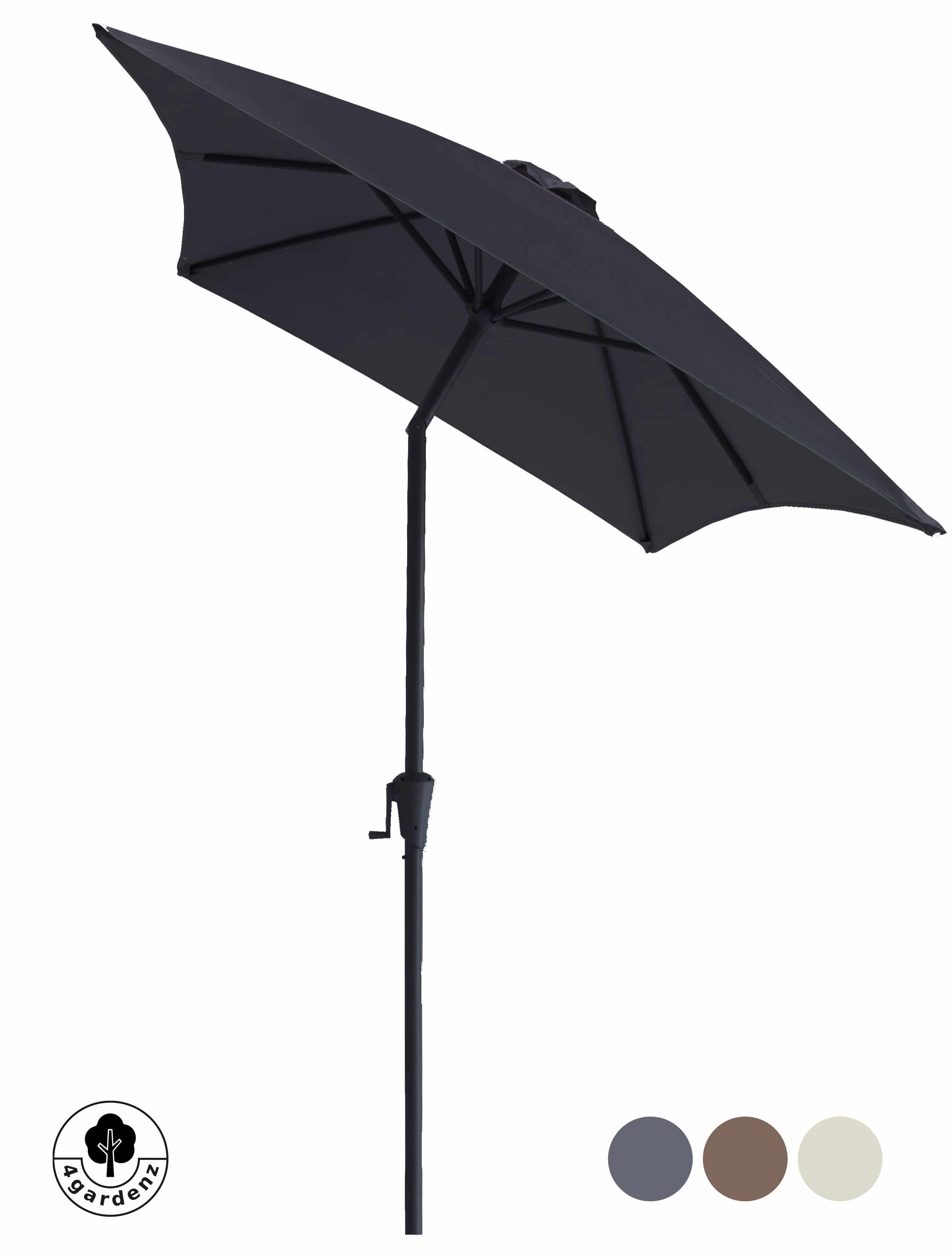 4gardenz® Parasol Rechthoek 150X250cm Kantelbaar - Balkonparasol Grijs