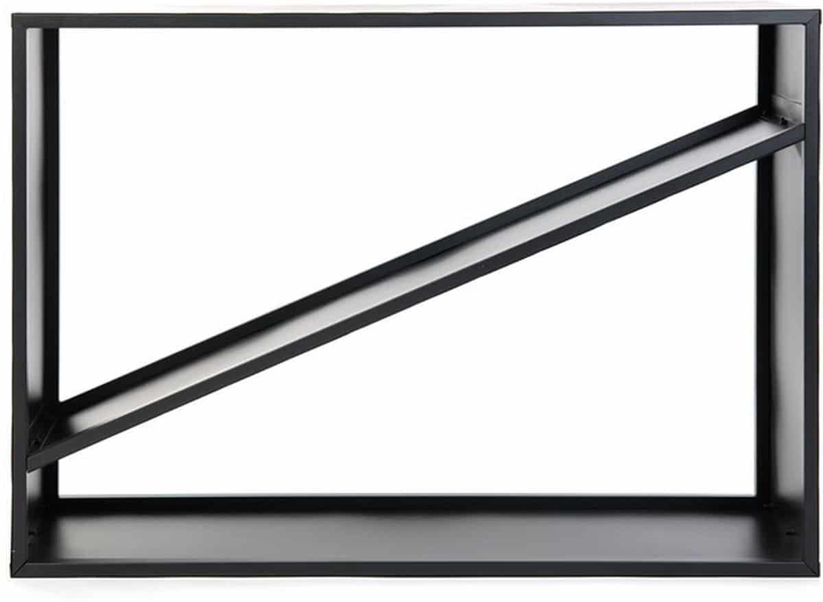 Westmann® HaardHout Rek Hugo - 35x115x80cm - Houtopslag buiten - Zwart