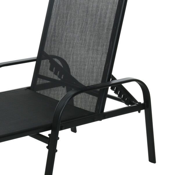 Comfortabel Verstelbaar Ligbed - Ventilerend - 195x60 cm - Zwart