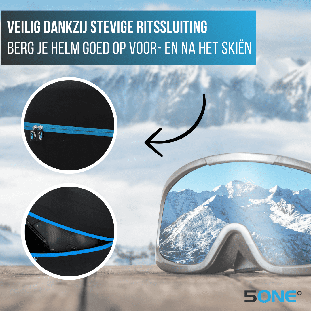 5one® Stevige Universele Hardcase Skihelm Opberg tas - Universeel - Stevig en hoge kwaliteit - Beschermt je skihelm