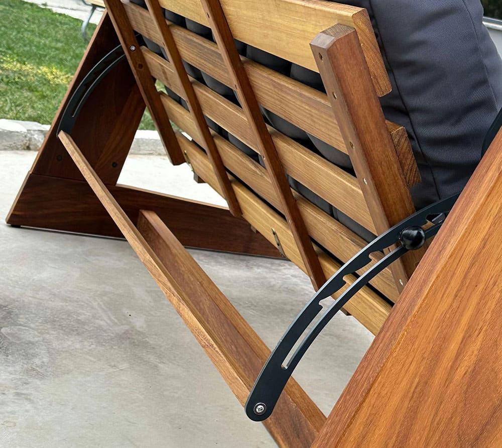 Westmann Houten Verandaschommel Sia 2400 - Antraciet - 120x236x190 cm