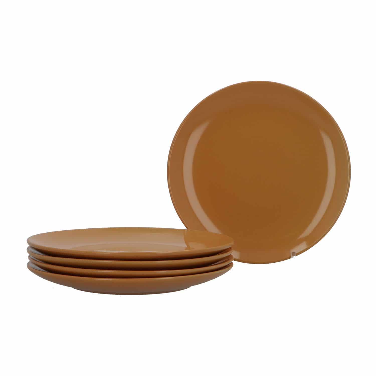 Serviesset Aardewerk 6 persoons 18-delig - Geglazuurd - Geel