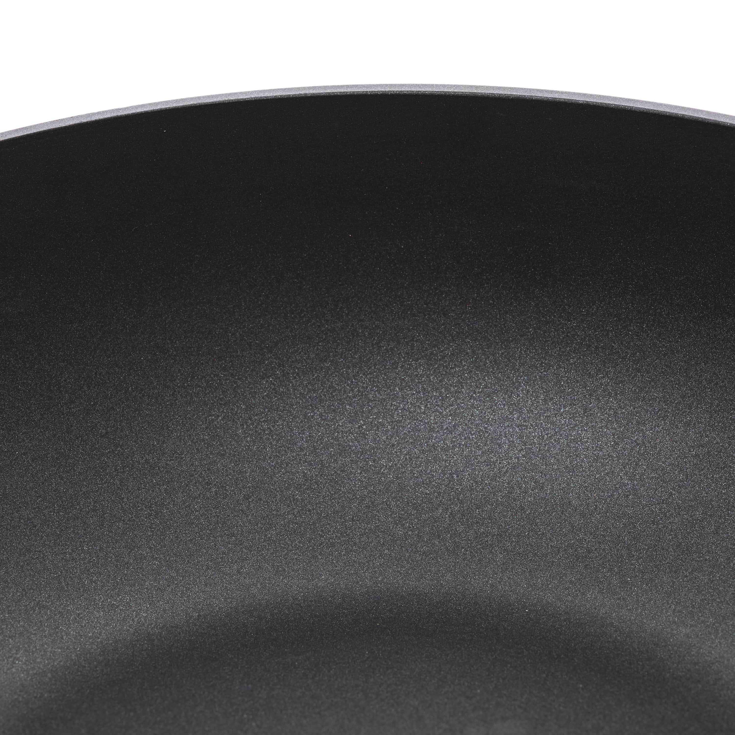 4goodz Aluminium Koekenpan met siliconen handvat 30 cm - zwart/rood
