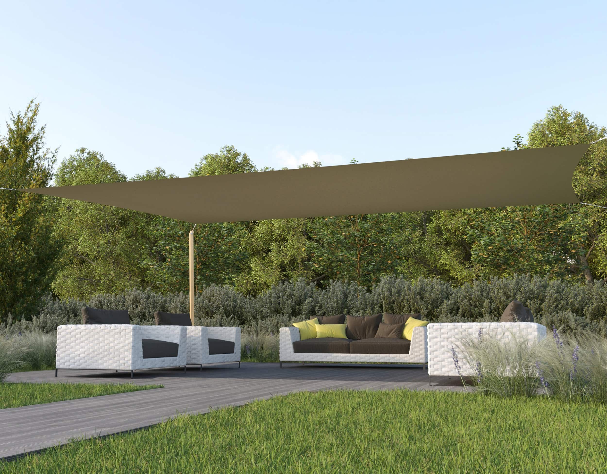 hanSe® Schaduwdoek Rechthoek Waterdoorlatend 5x8 m Zonnedoek Zand hanSe® Schaduwdoek Rechthoek Waterdoorlatend 5x8 m Zonnedoek Zand