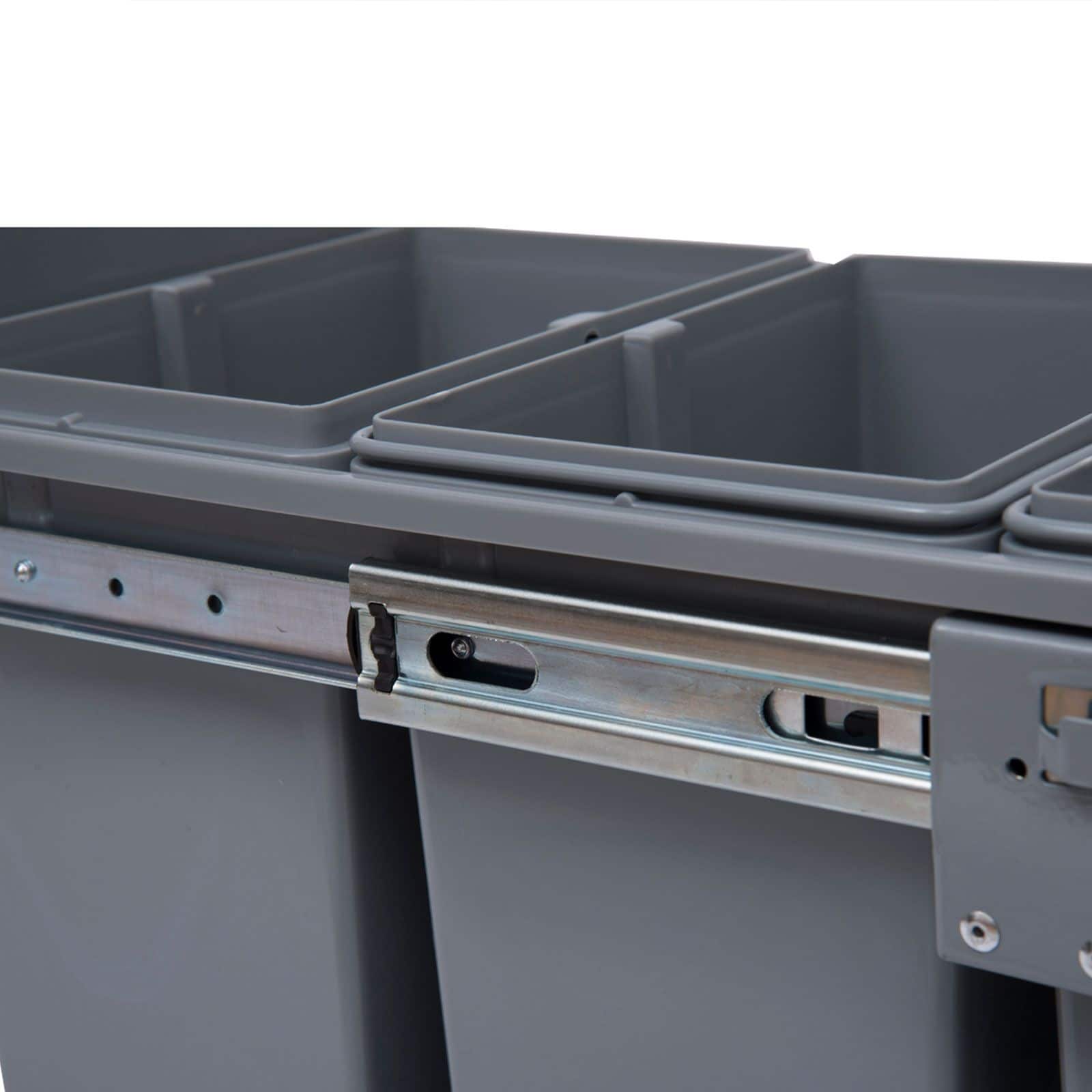 4goodz Inbouw Prullenbak met 3 Afvalemmers voor Afvalscheiding - 40 liter - 34 cm breed