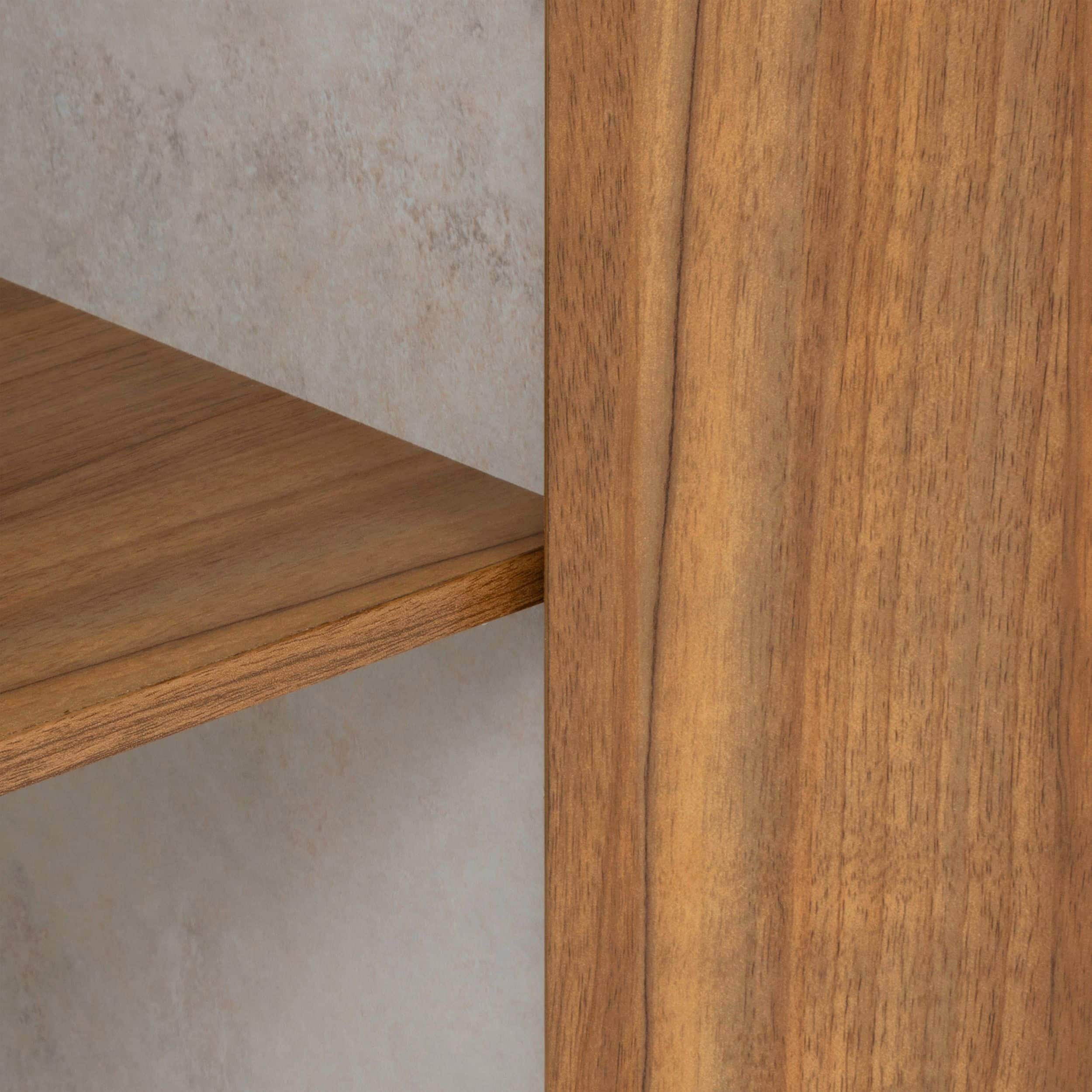 4bathroomz Wastafel Onderkast met Uitsparing Lugano - marmer/houtlook