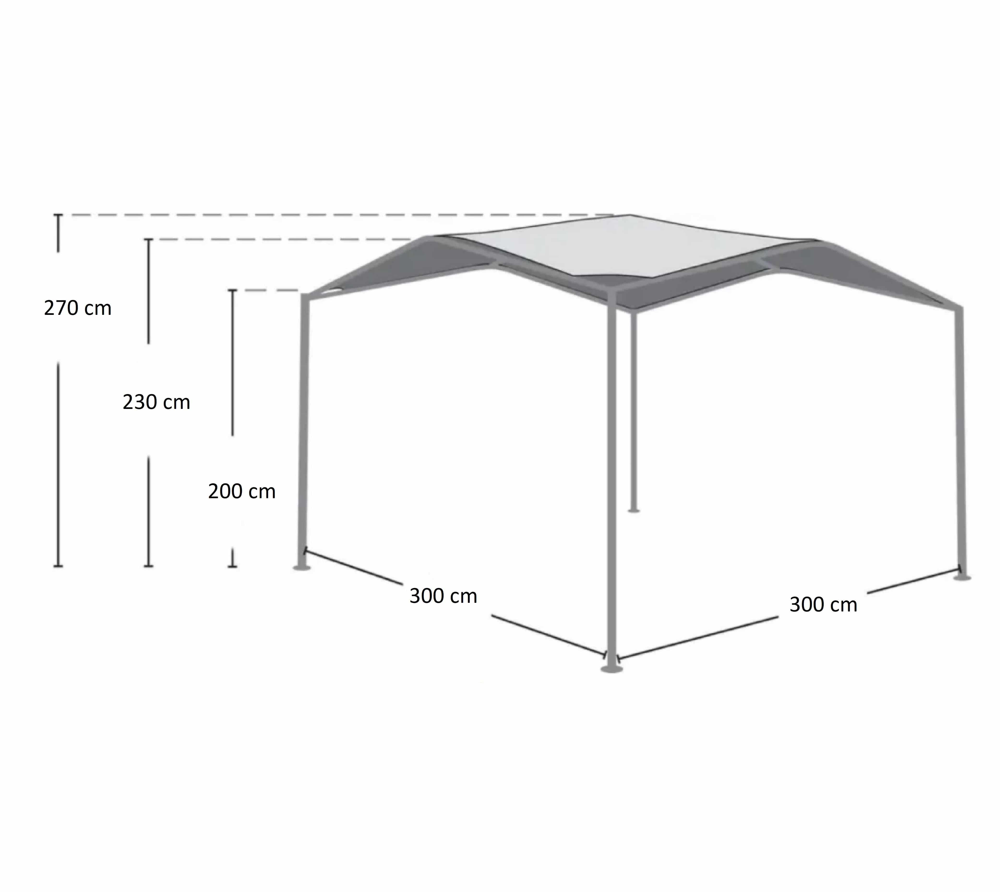 ShelterLogic® Paviljoen Pacifia Pergola - Partytent - 317x317 cm - Grijs ShelterLogic® Paviljoen Pacifia Pergola - Partytent - 317x317 cm - Grijs