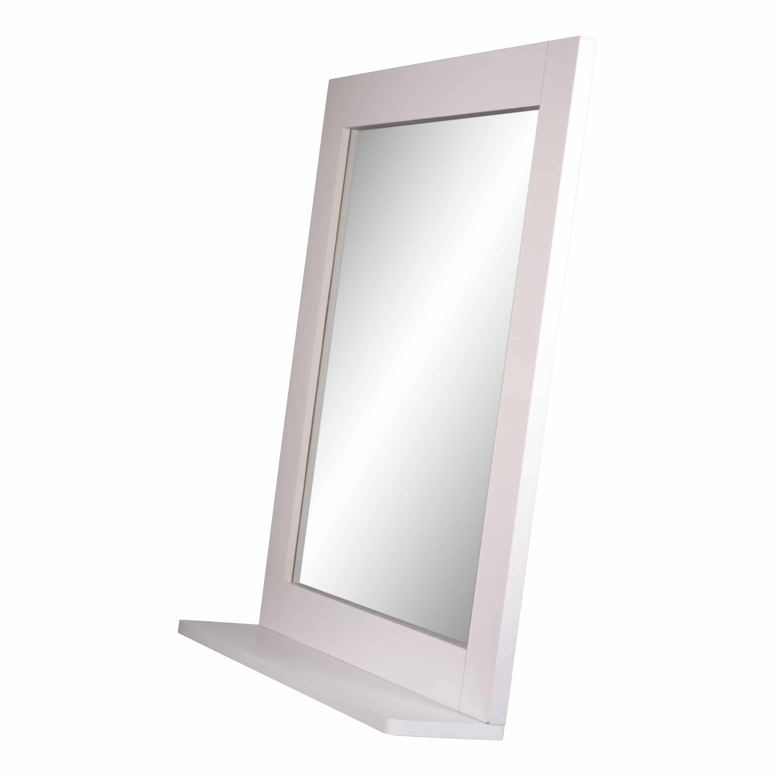 4goodz Badkamer Spiegel Vierkant met legplank Miami 48x10x53 cm - Wit