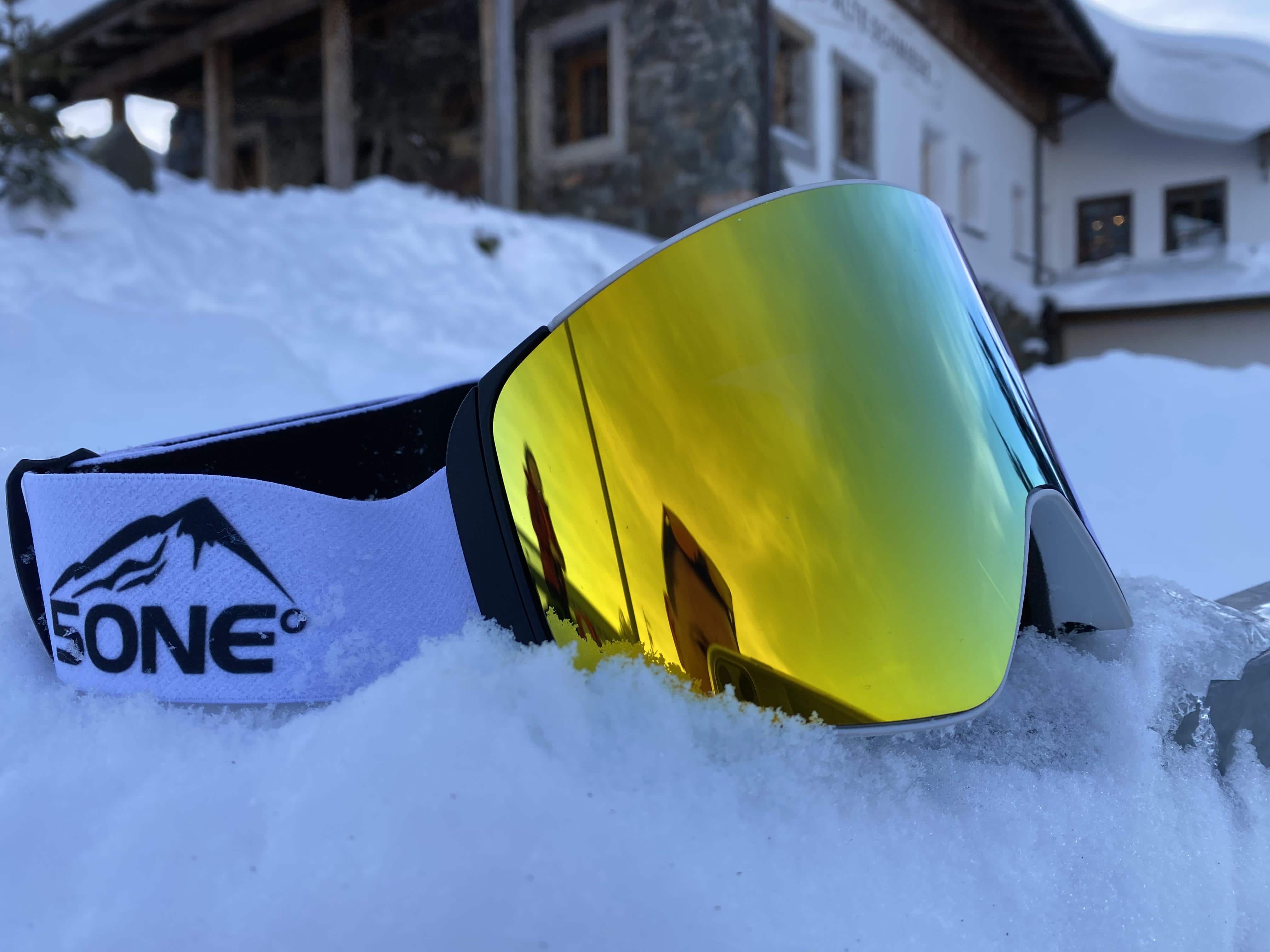 5one® Alpine 8 Gold/Orange - skibril 2 verwisselbare lenzen 