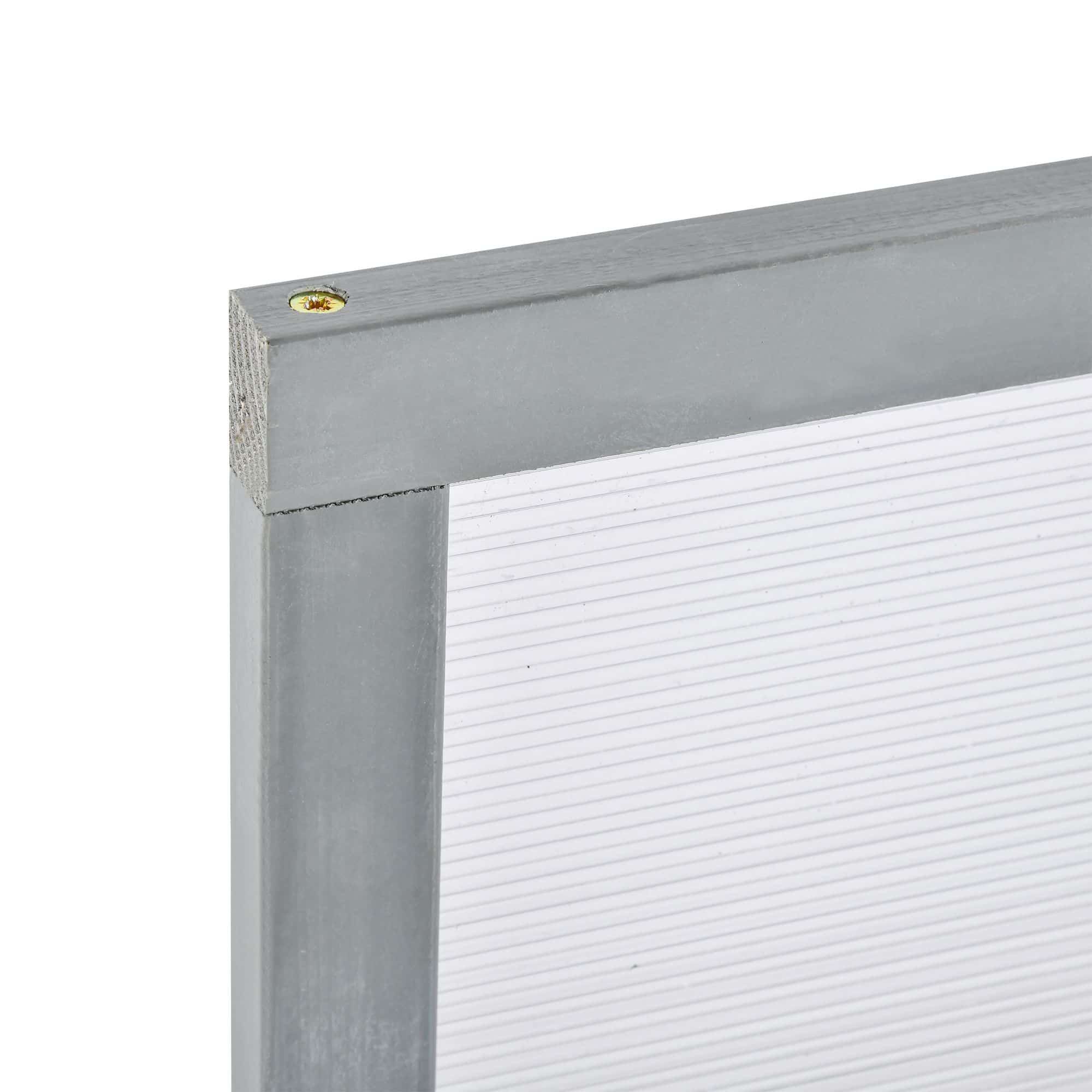 4goodz Kweekkas met Deksel, Weerbestendig 90x46x40cm Grijs