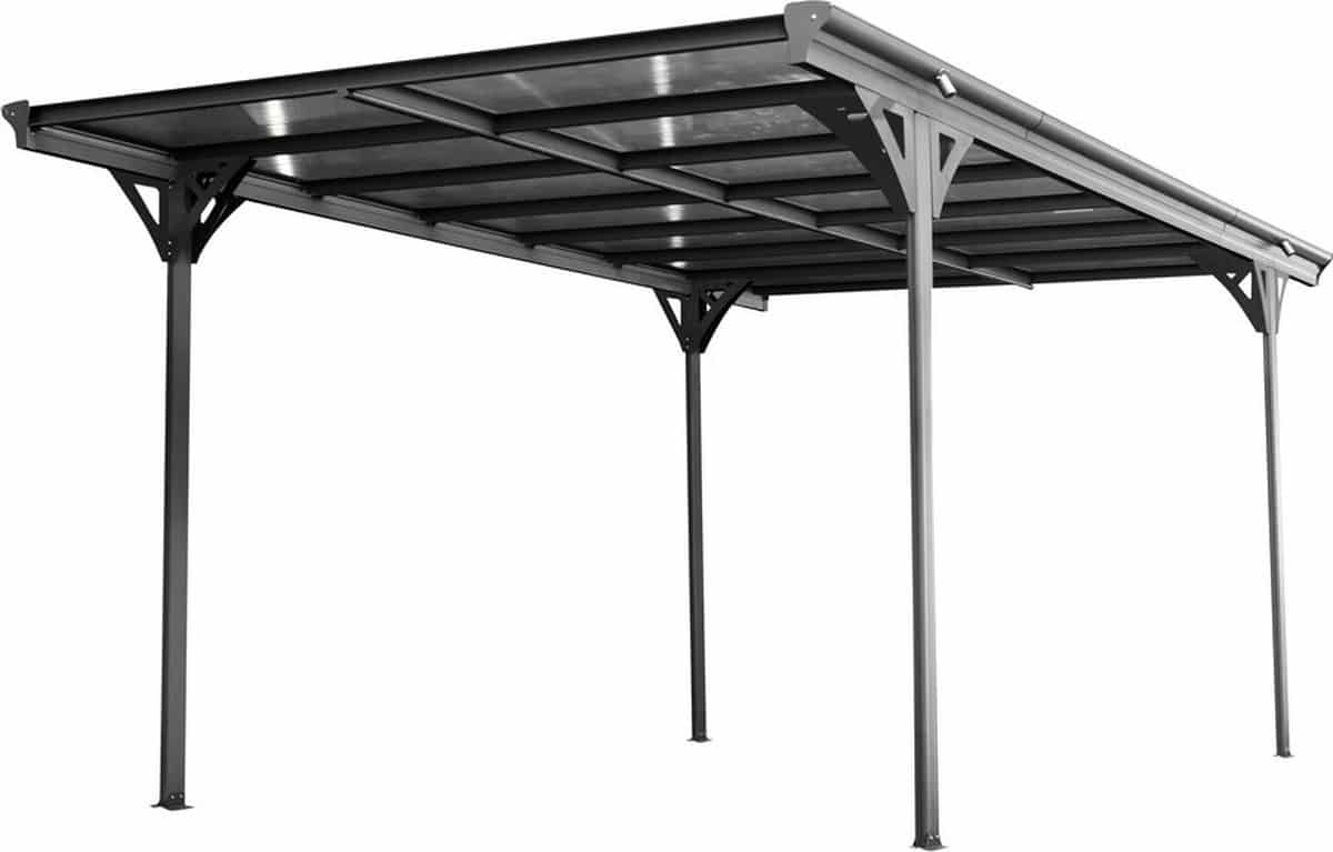 Westmann Aluminium carport met plat dak Helsinki - Antraciet - 503x305x232cm