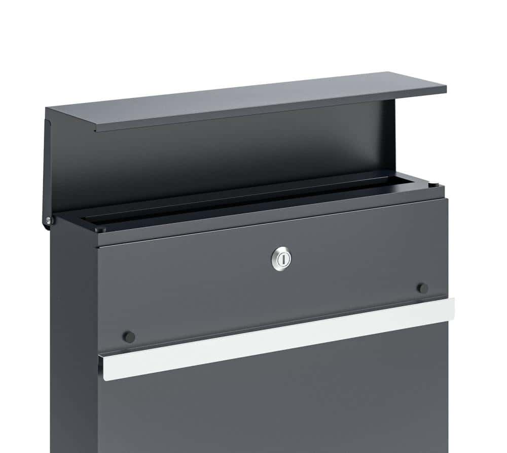 Westmann Brixa C Wandbrievenbus met krantenvak met Slot - Antraciet