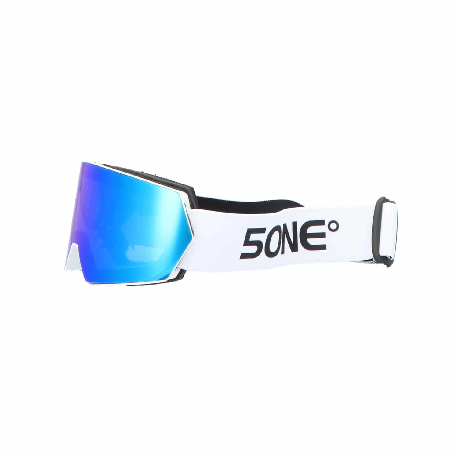 5one® Skibril Alpine 6 Bleu Raspbery Medium Skibril met wit montuur met 3 lenzen
