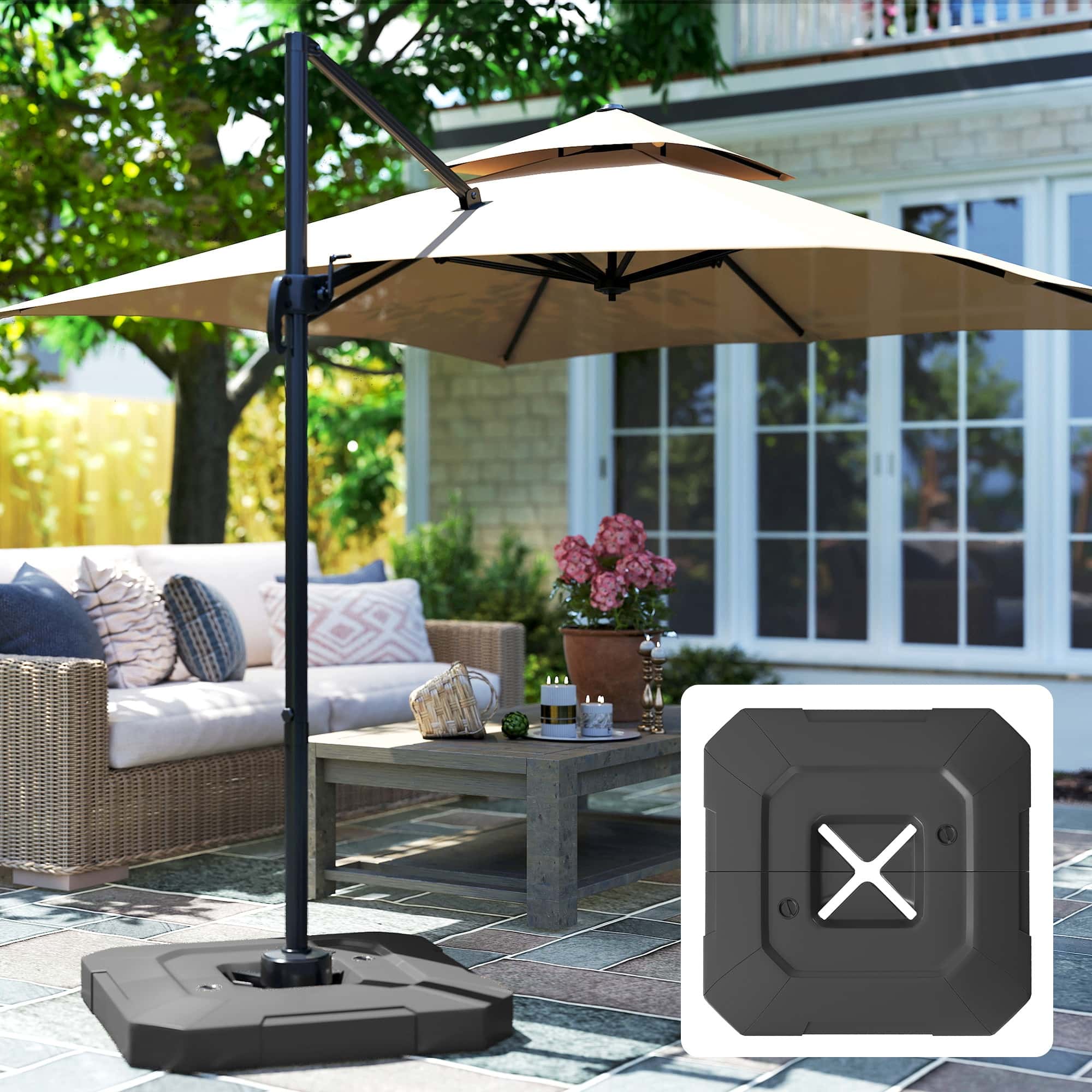 4goodz Parasol Kruisvoet Gewichtenset 2-delig vulbaar tot 105 kg