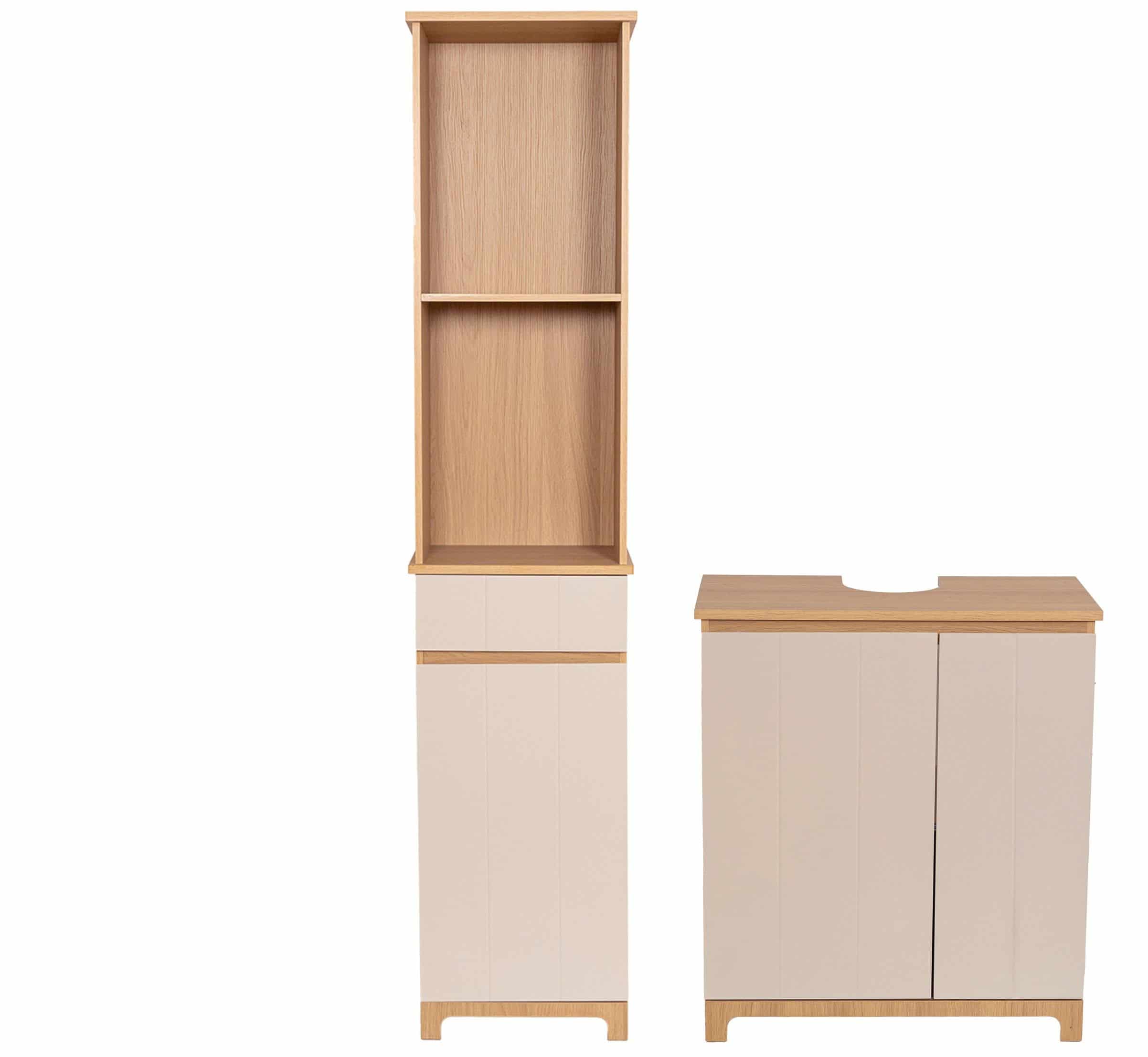 4bathroomz Trente Badmeubelset Kolomkast + Wastafelonderkast