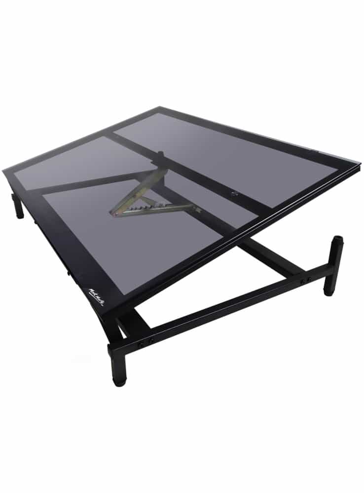 Mont Marte® glazen tafelmodel tekentafel - 90x60 cm - Hoogte 18-59 cm