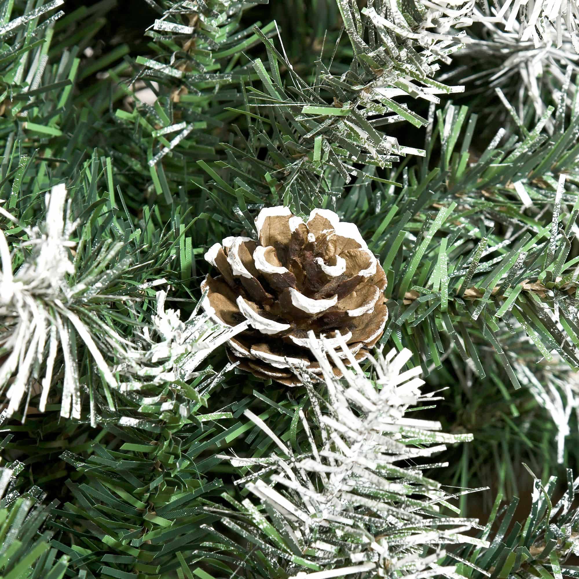 4goodz Kunstkerstboom 800 takken 61 dennenappels sneeuwtoppen- 180 cm