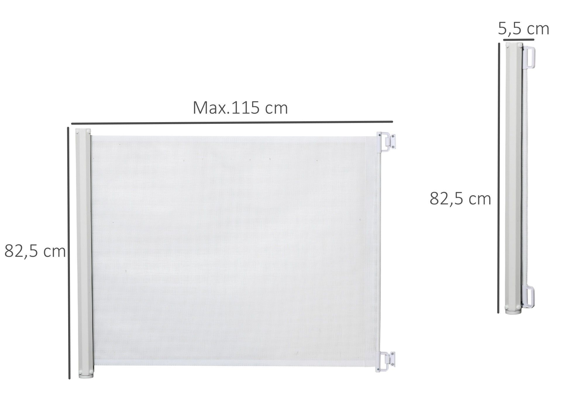 4goodz Uitschuifbaar Traphek 115x82,5 cm voor Huisdieren - Wit