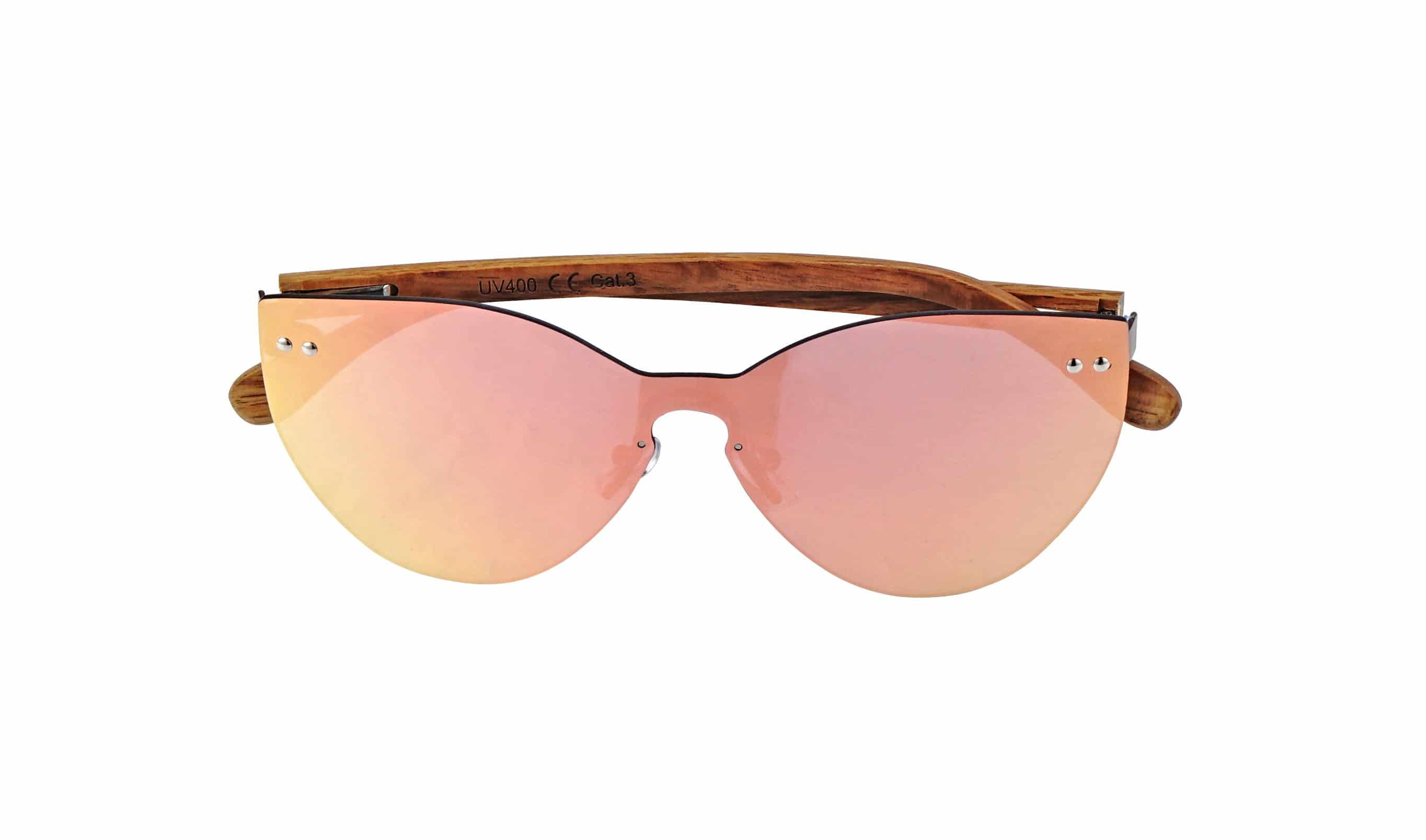 5one® Honolulu Butterfly Flat Pink - Duwood hout - Roze spiegellens