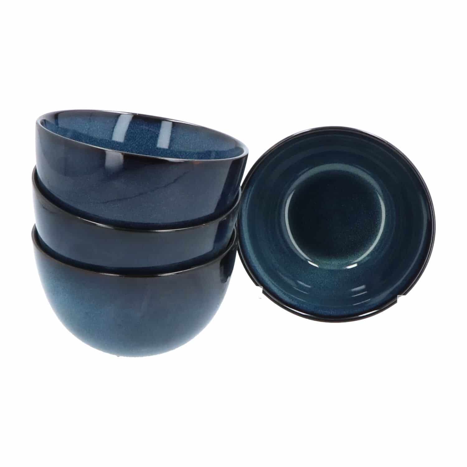 Servies 16 delig 4-persoons - Reactive Glaze - Blauw