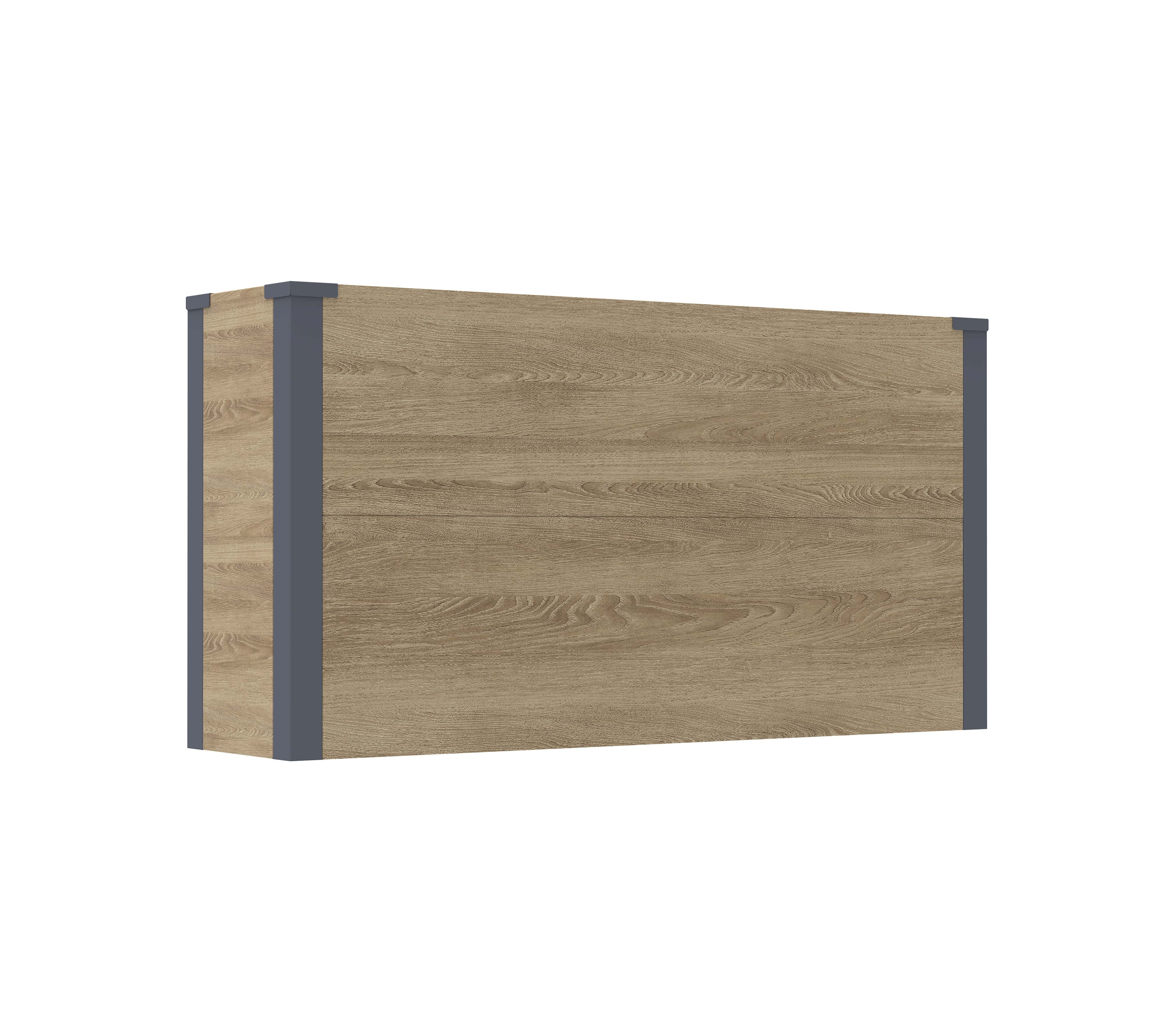 Westmann Talus L - Metalen Plantenbak met bodem 100x25x52 cm - Houtlook