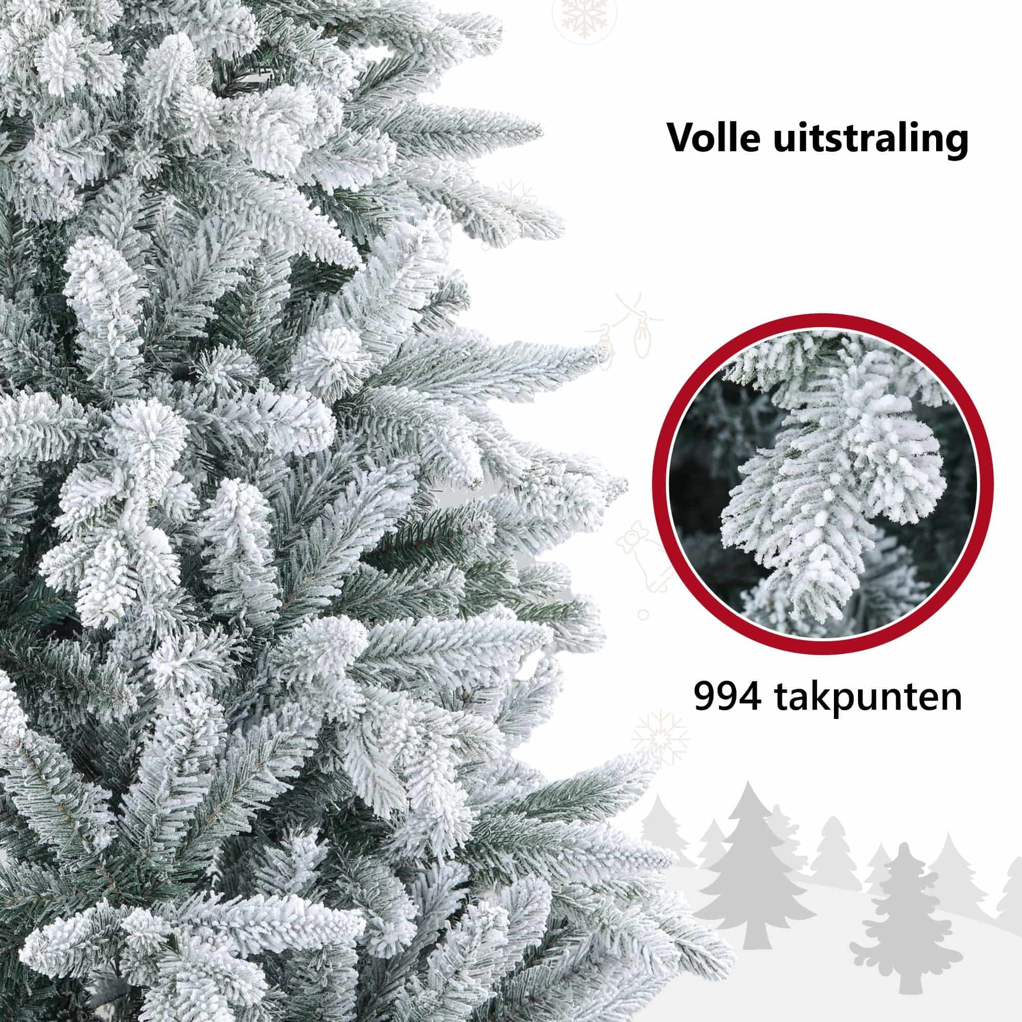 4goodz Kerstboom 180 cm met Sneeuw - Metalen standaard - Wit 4goodz Kerstboom 180 cm met Sneeuw - Metalen standaard - Wit