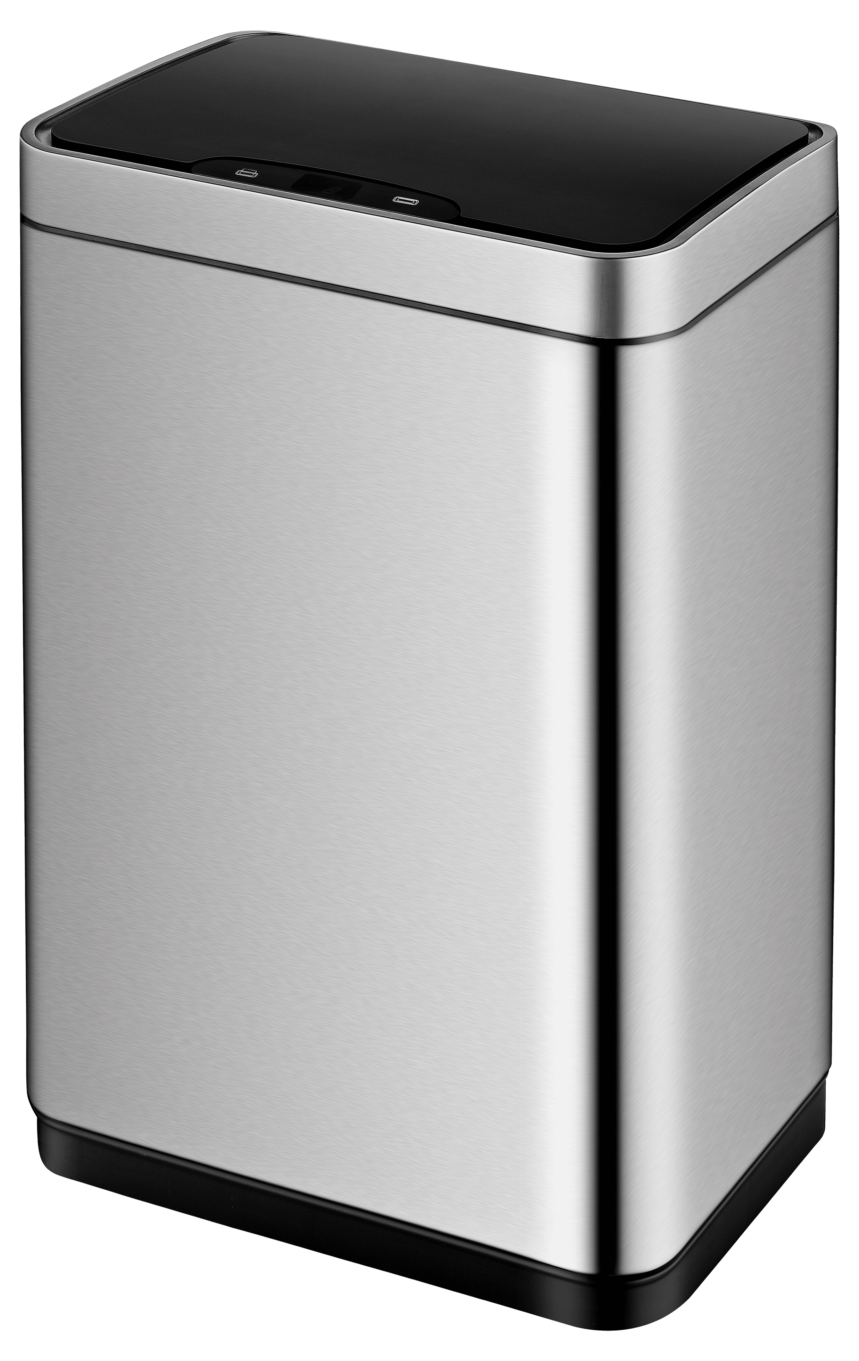 4cookz® Iowa Duo sensor afvalscheidingsprullenbak 2x 22 L - mat RVS