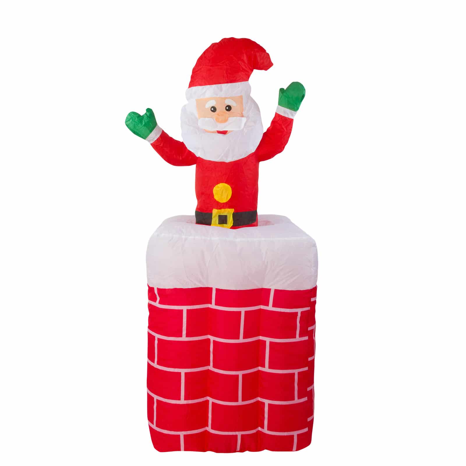4Goodz Opblaasbare kerstman in schoorsteen 180cm - buiten &amp; binnen