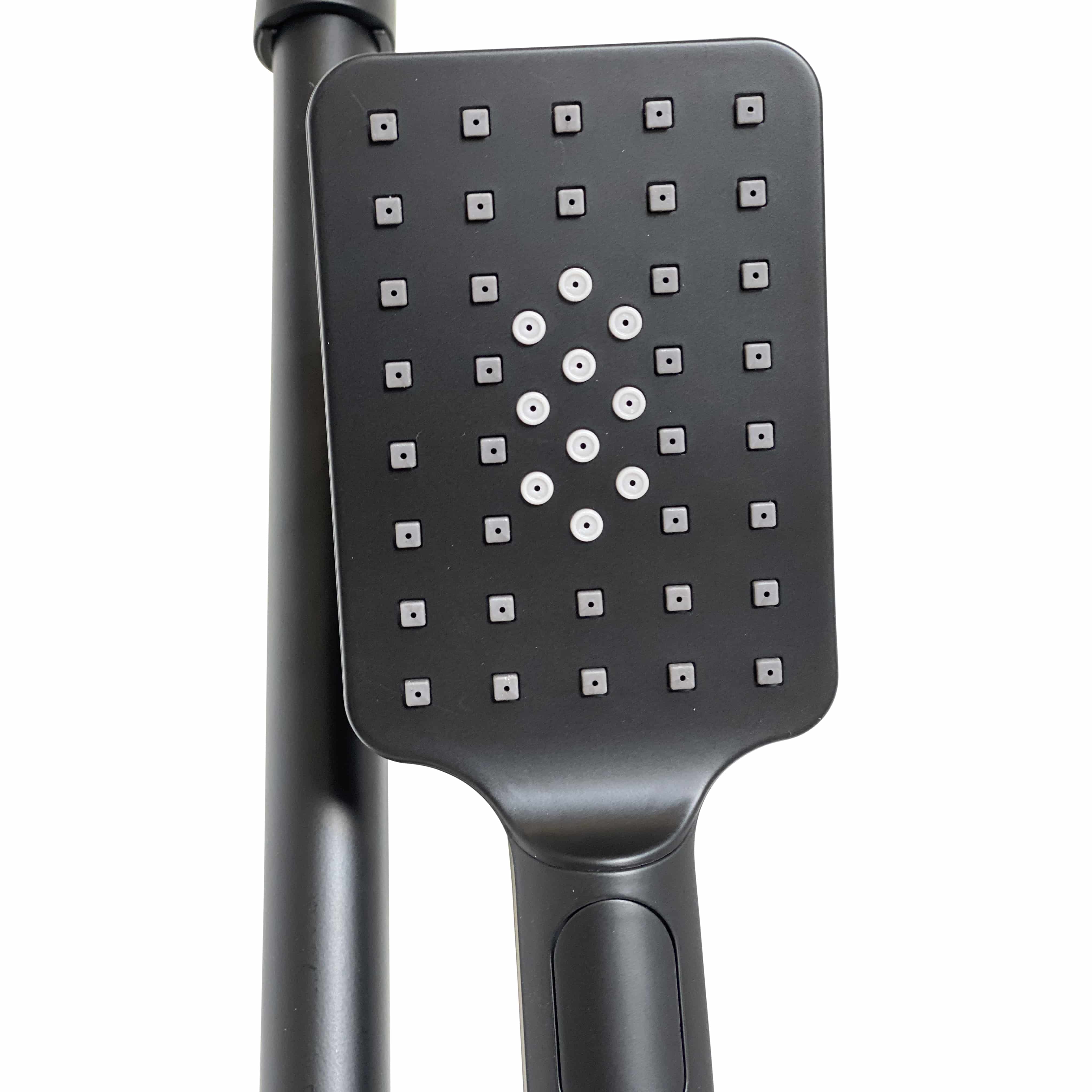 4bathroomz® Square douche Glijstangset rechthoekig - Zwart
